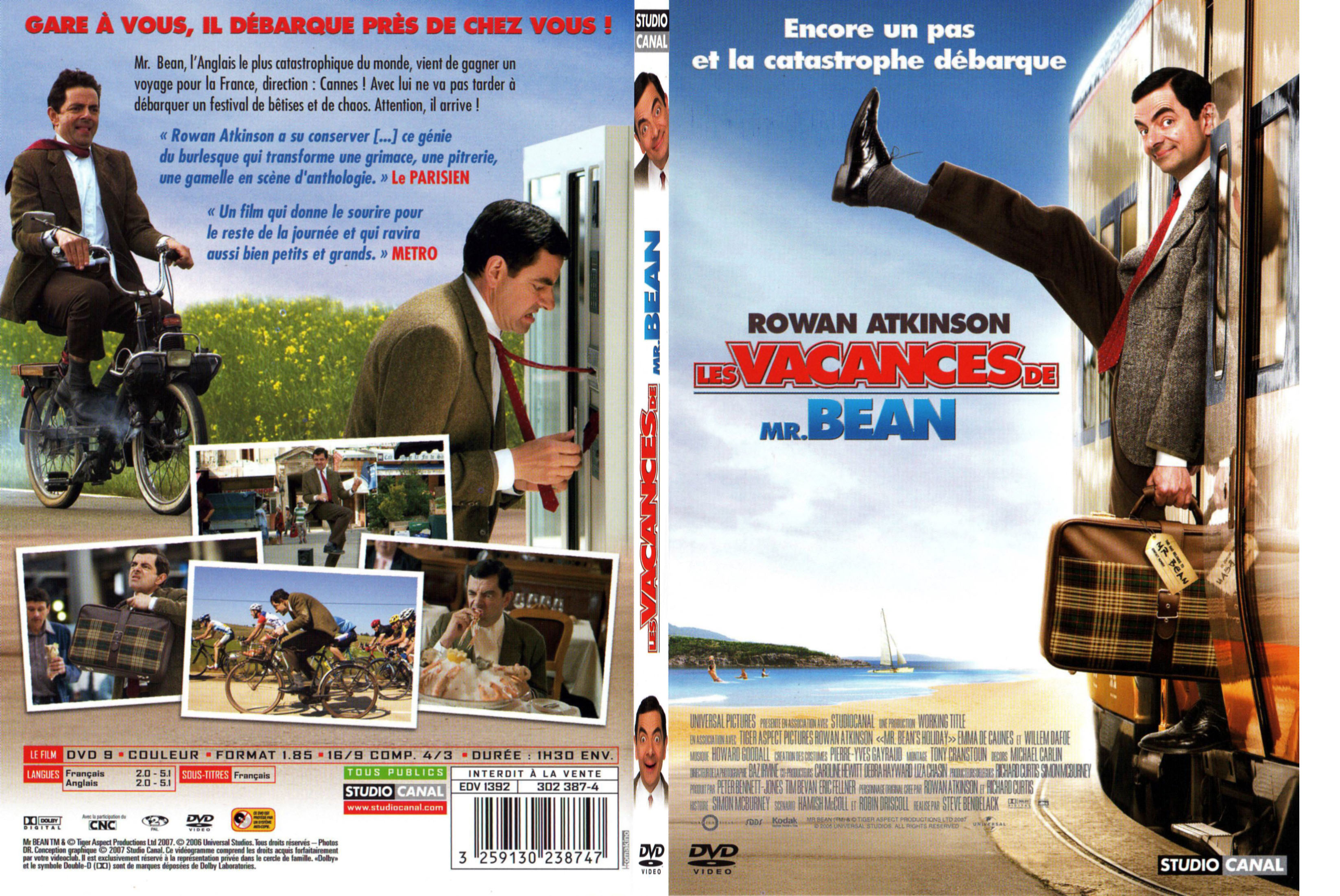 Jaquette DVD Les vacances de Mr Bean - SLIM
