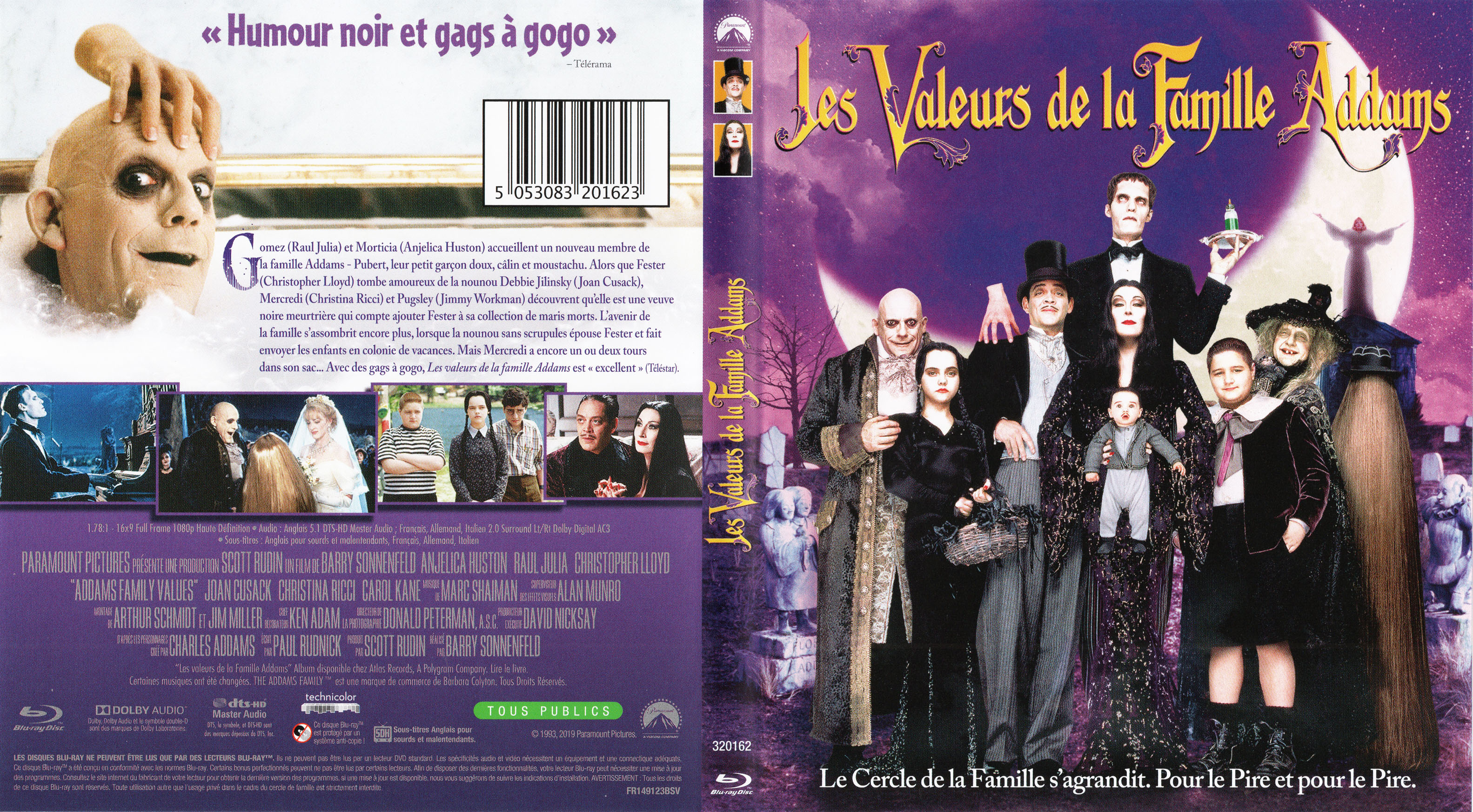 Jaquette DVD Les valeurs de la famille Addams (BLU-RAY)