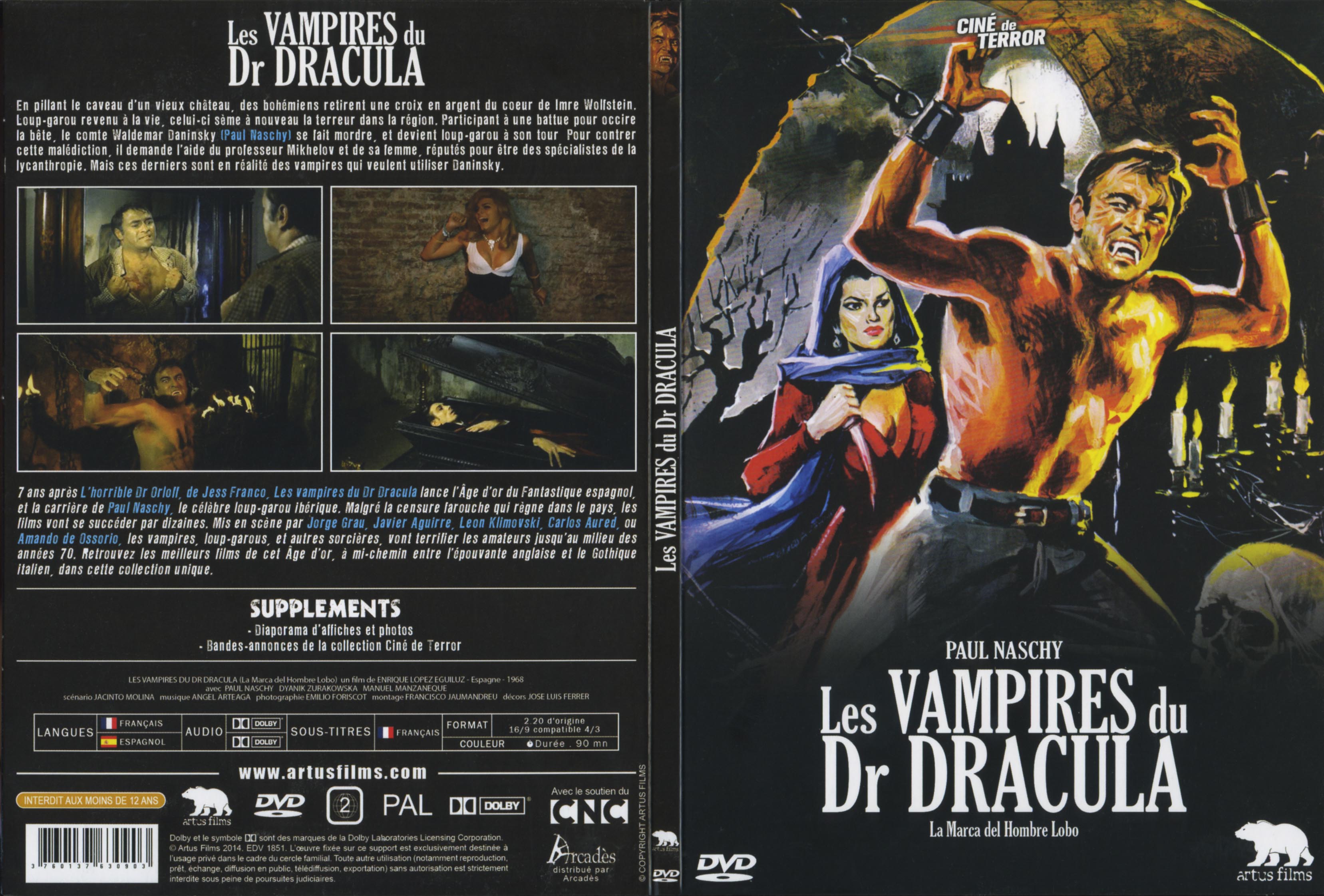 Jaquette DVD Les vampires du dr dracula