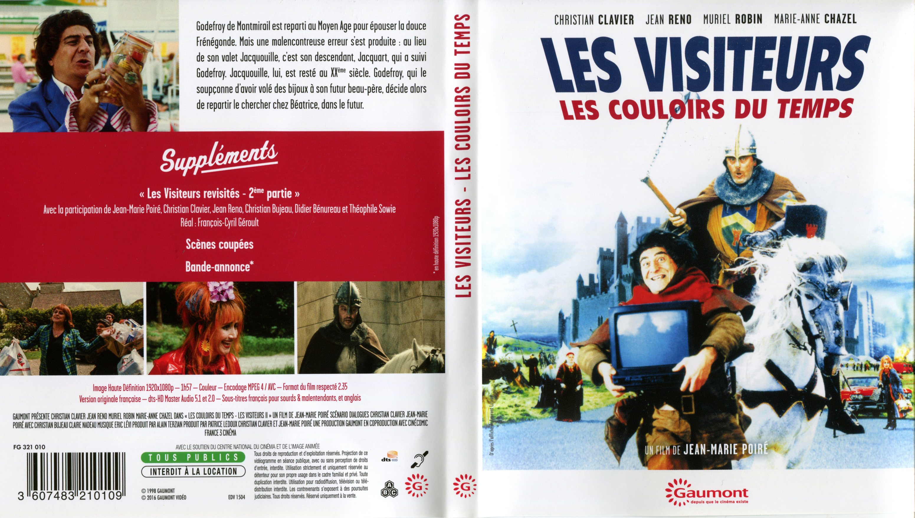 Jaquette DVD Les visiteurs 2 (BLU-RAY)