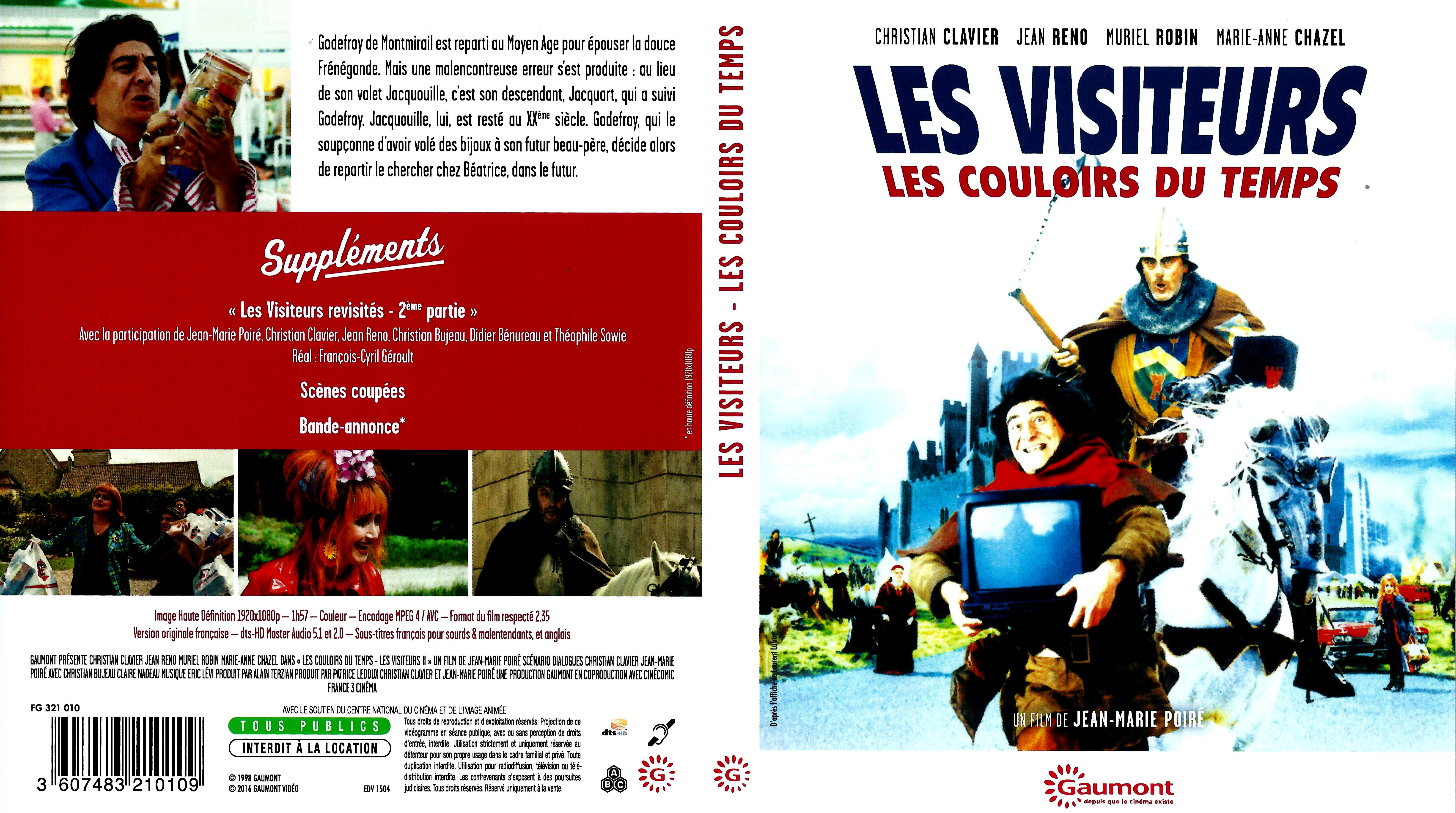 Jaquette DVD Les visiteurs 2 (BLU-RAY) v2