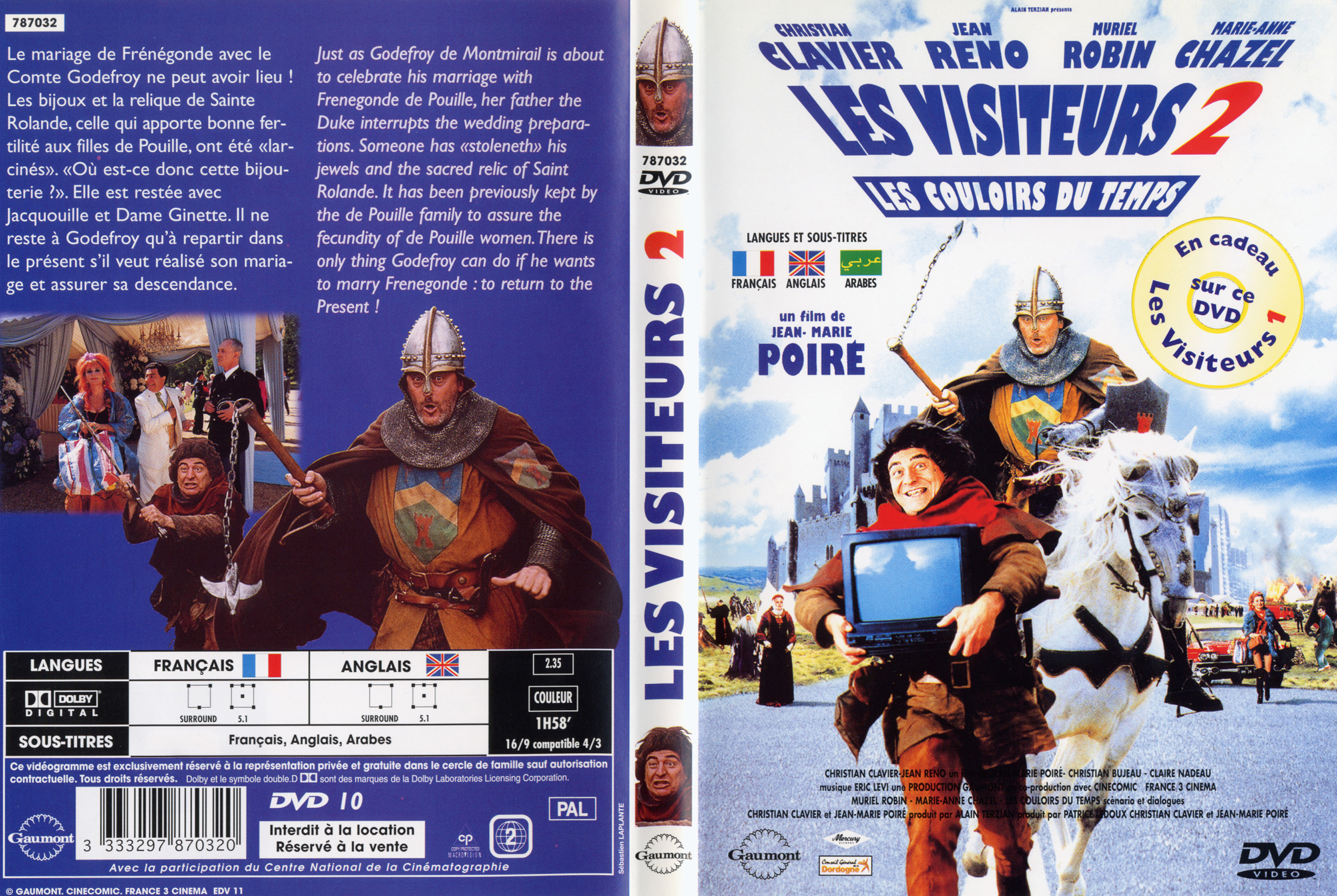 Jaquette DVD Les visiteurs 2 v2