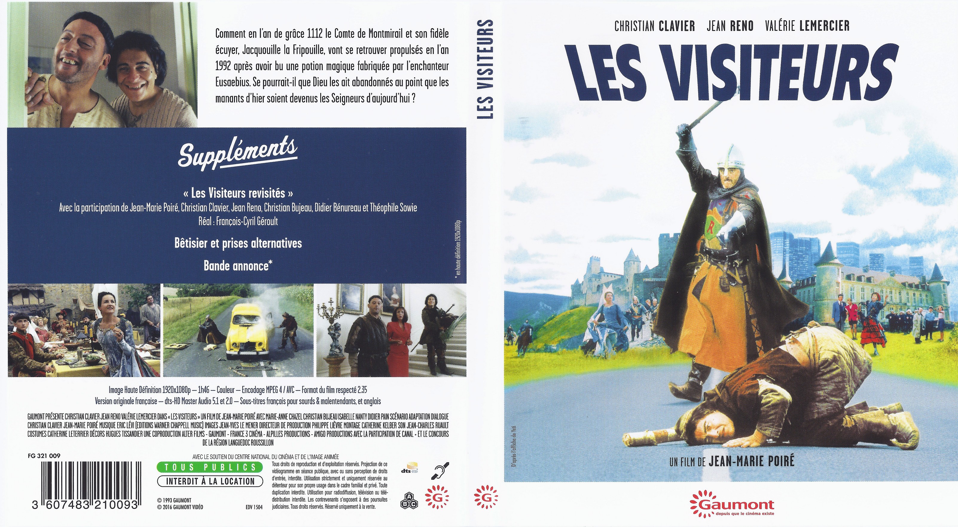 Jaquette DVD Les visiteurs (BLU-RAY) v2