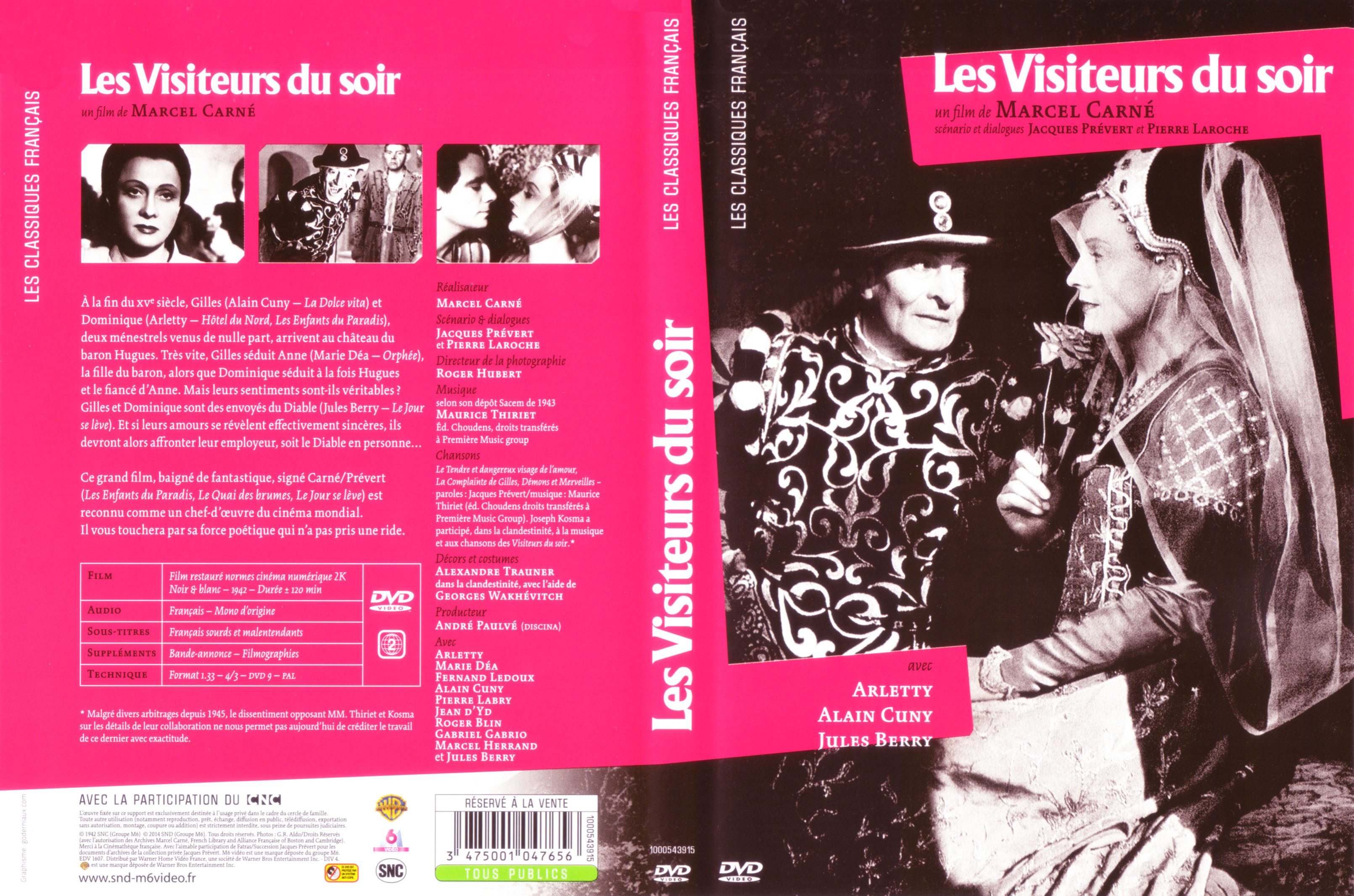 Jaquette DVD Les visiteurs du soir v2