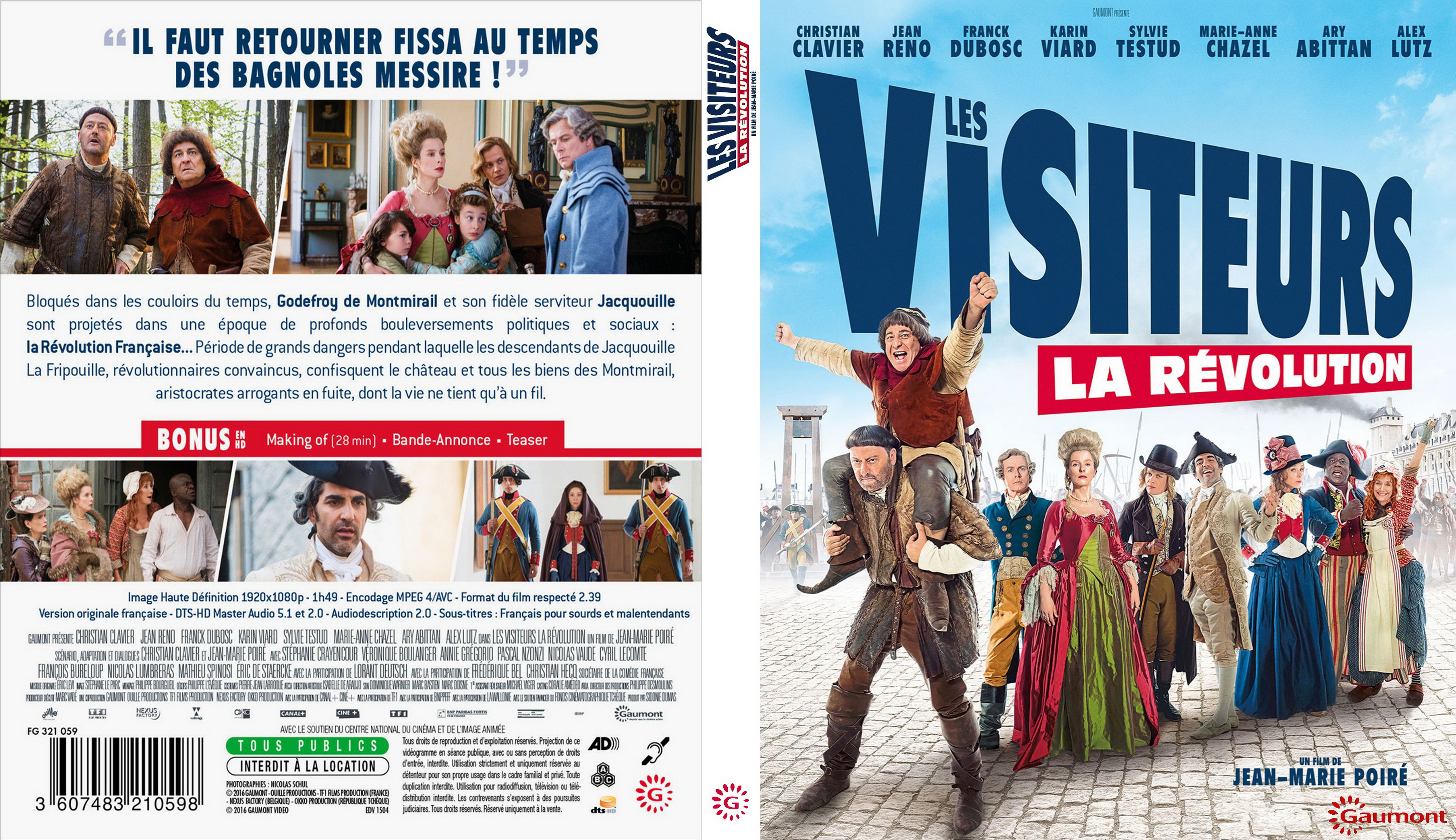 Jaquette DVD Les visiteurs la rvolution (BLU-RAY)