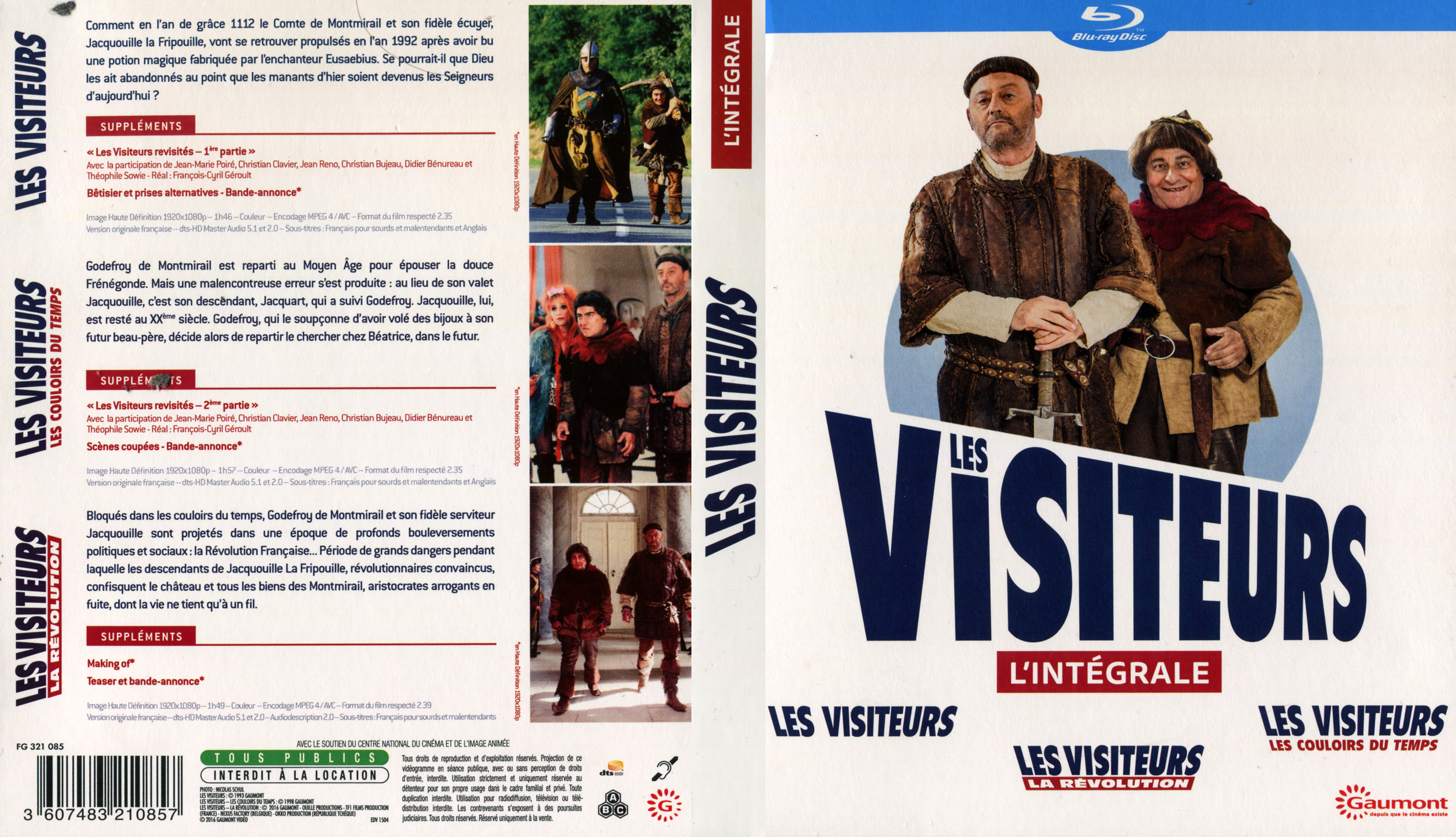 Jaquette DVD Les visteurs Trilogie (BLU-RAY)
