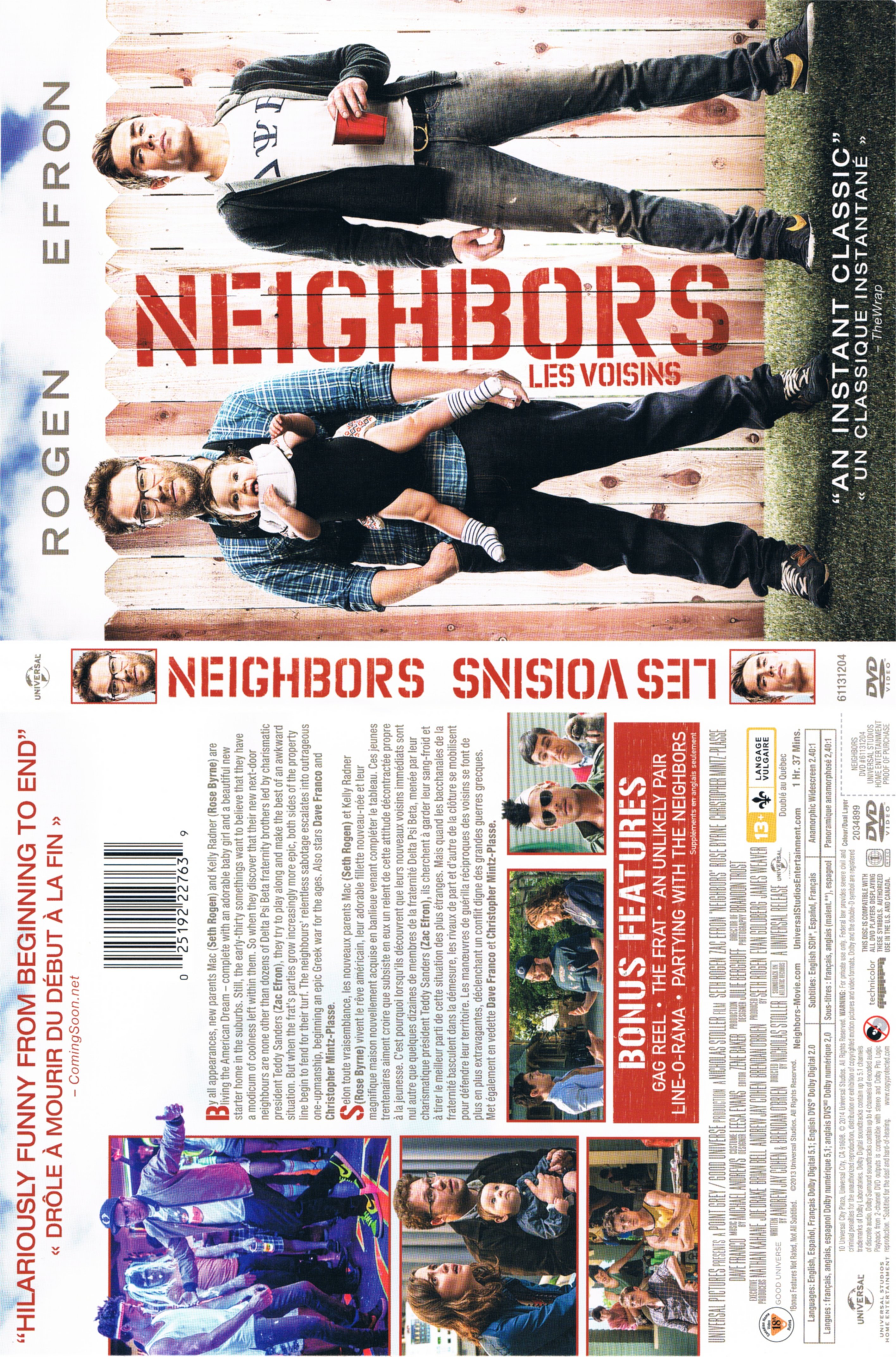 Jaquette DVD Les voisins - Neighbors (Canadiennes)