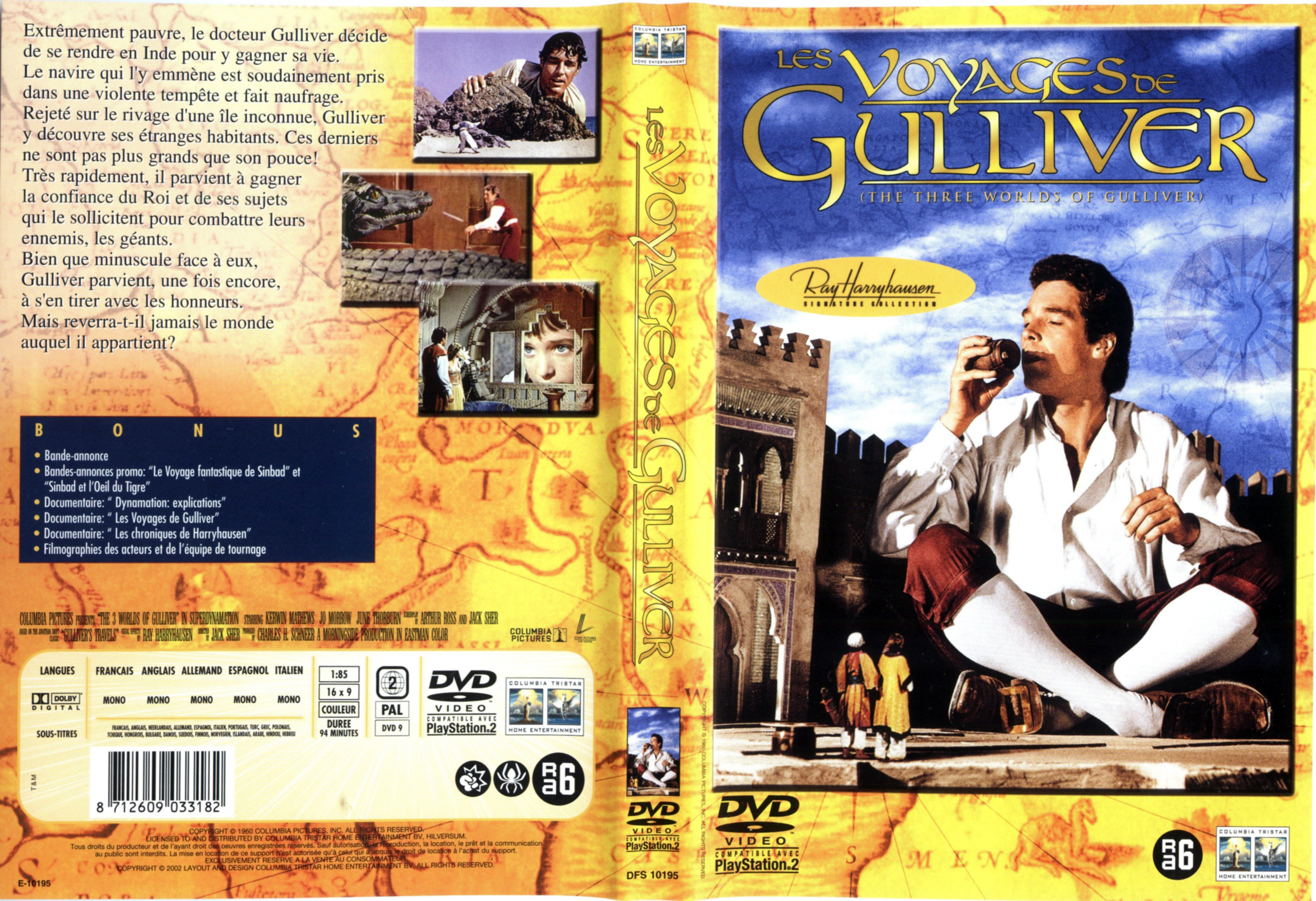 Jaquette DVD Les voyages de Gulliver (1960)