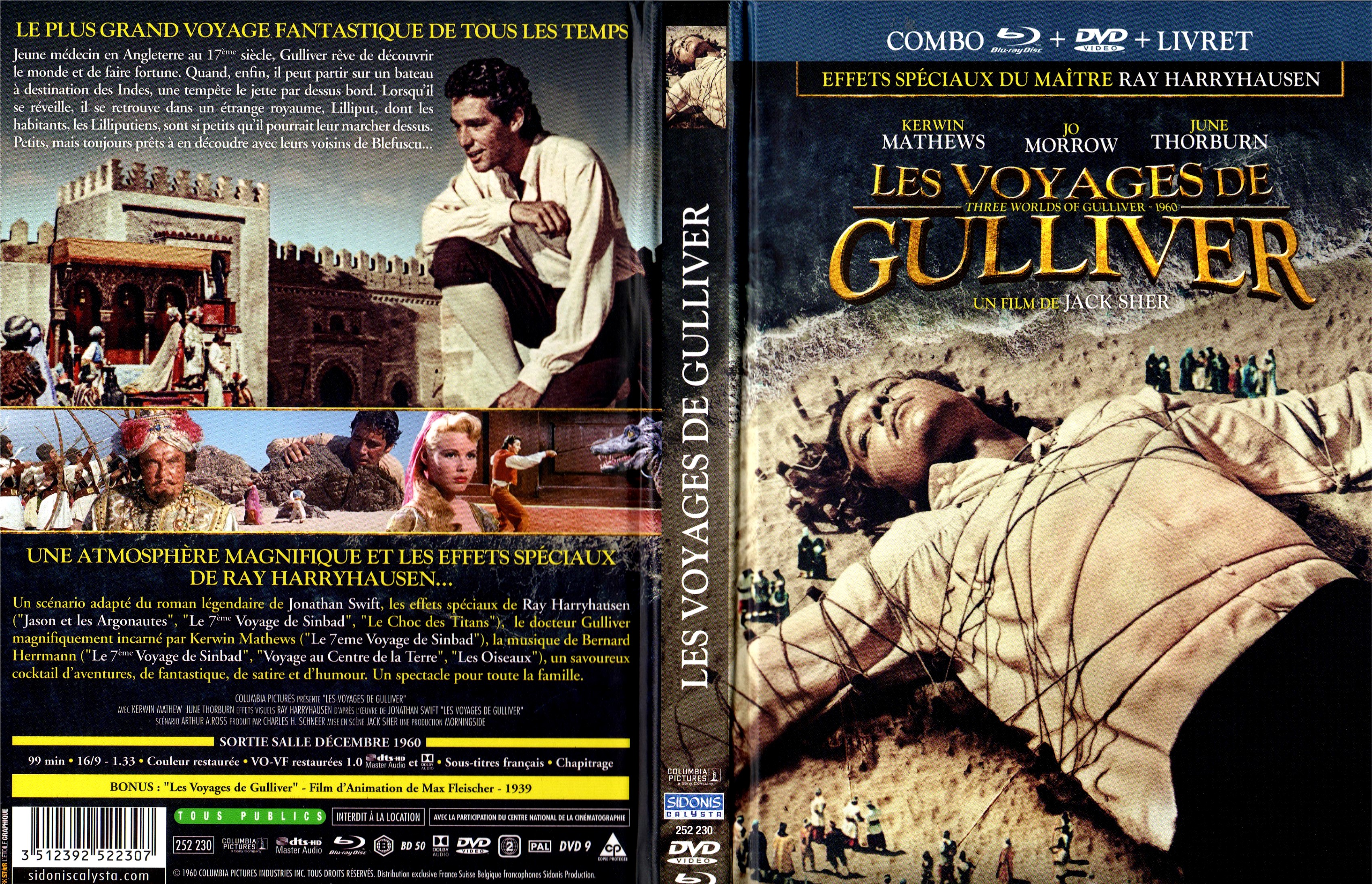 Jaquette DVD Les voyages de Gulliver (1960) v2