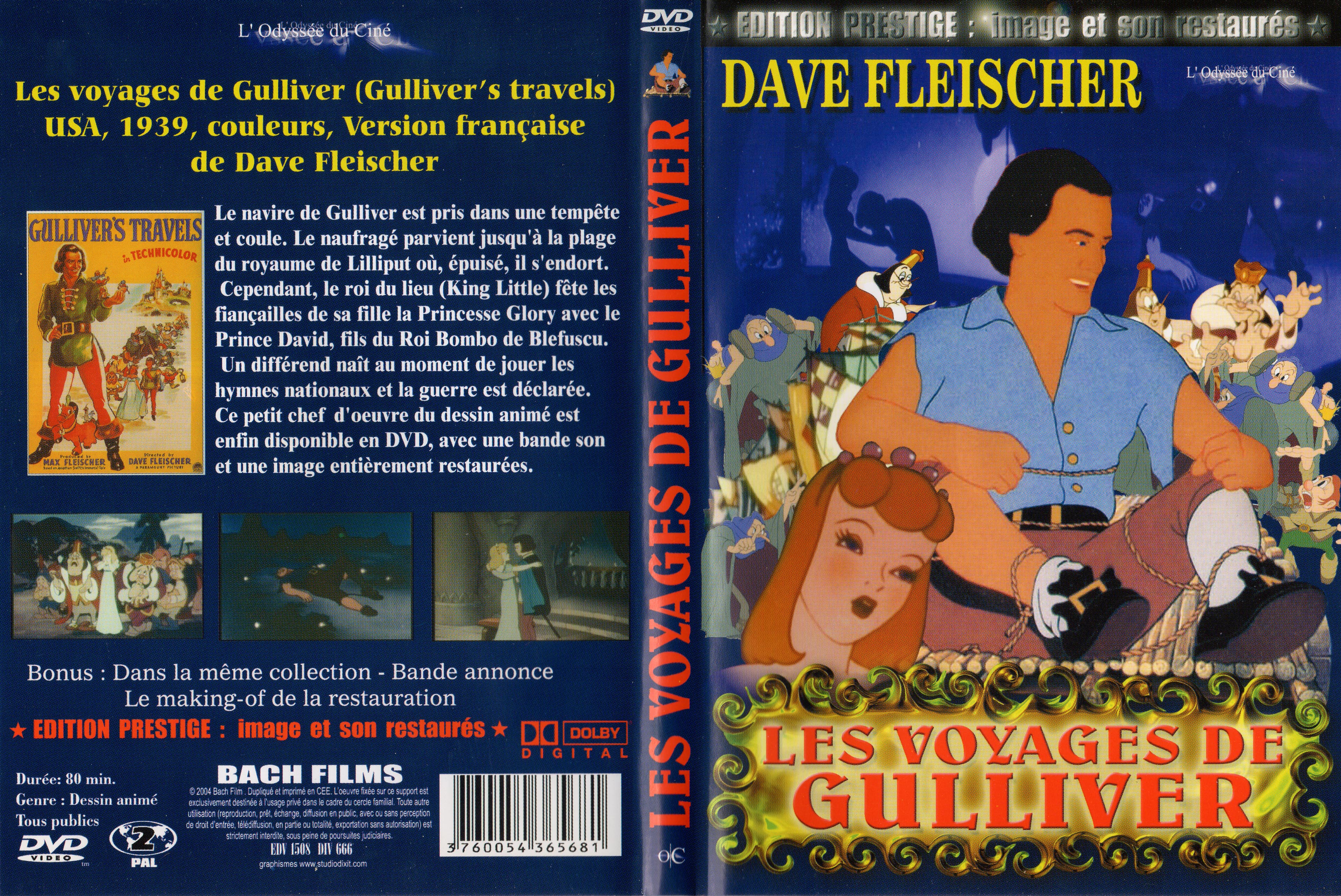 Jaquette DVD Les voyages de Gulliver (DA)