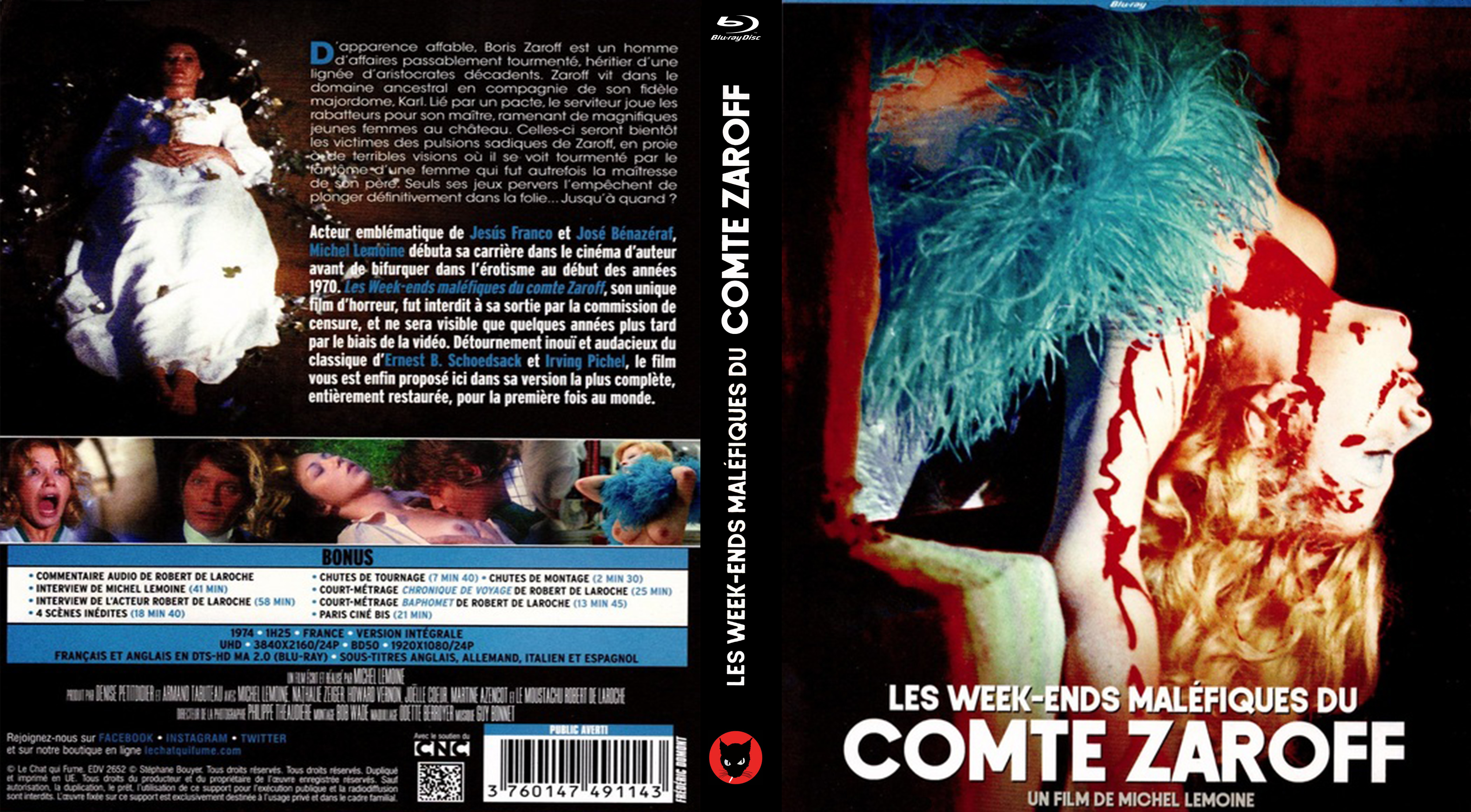 Jaquette DVD Les week-ends malfiques du comte Zaroff (BLU-RAY)