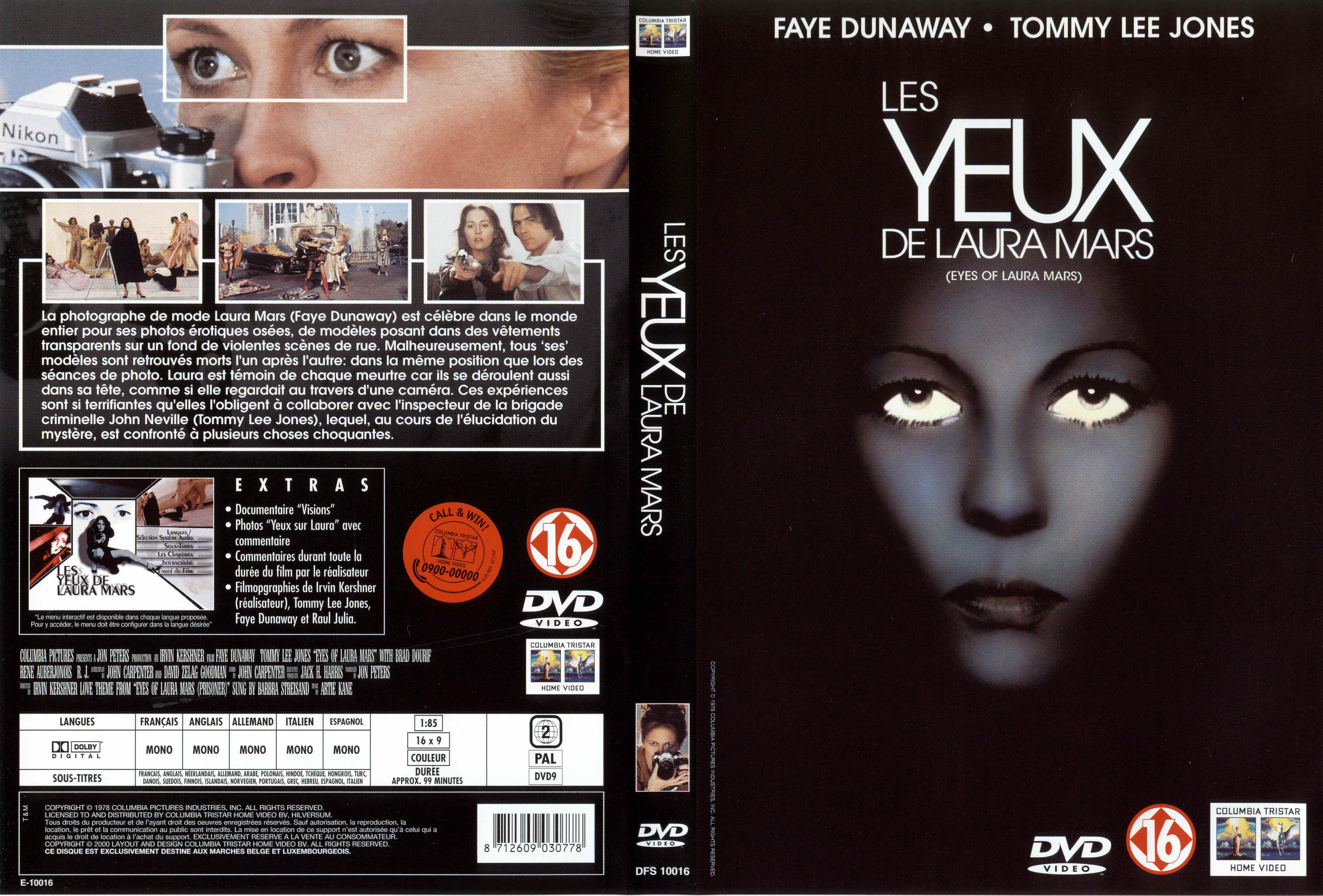 Jaquette DVD Les yeux de Laura Mars