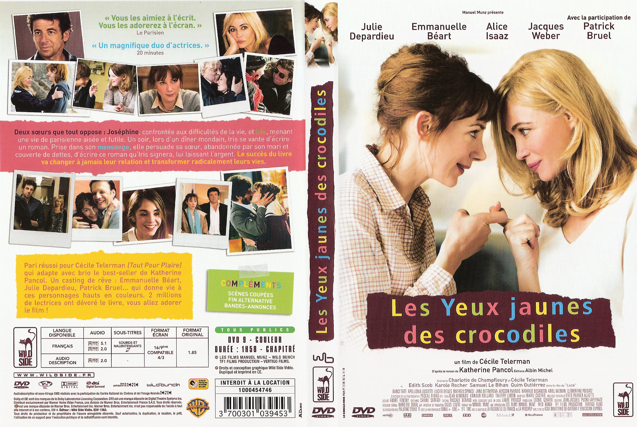 Jaquette DVD Les yeux jaunes des crocodiles