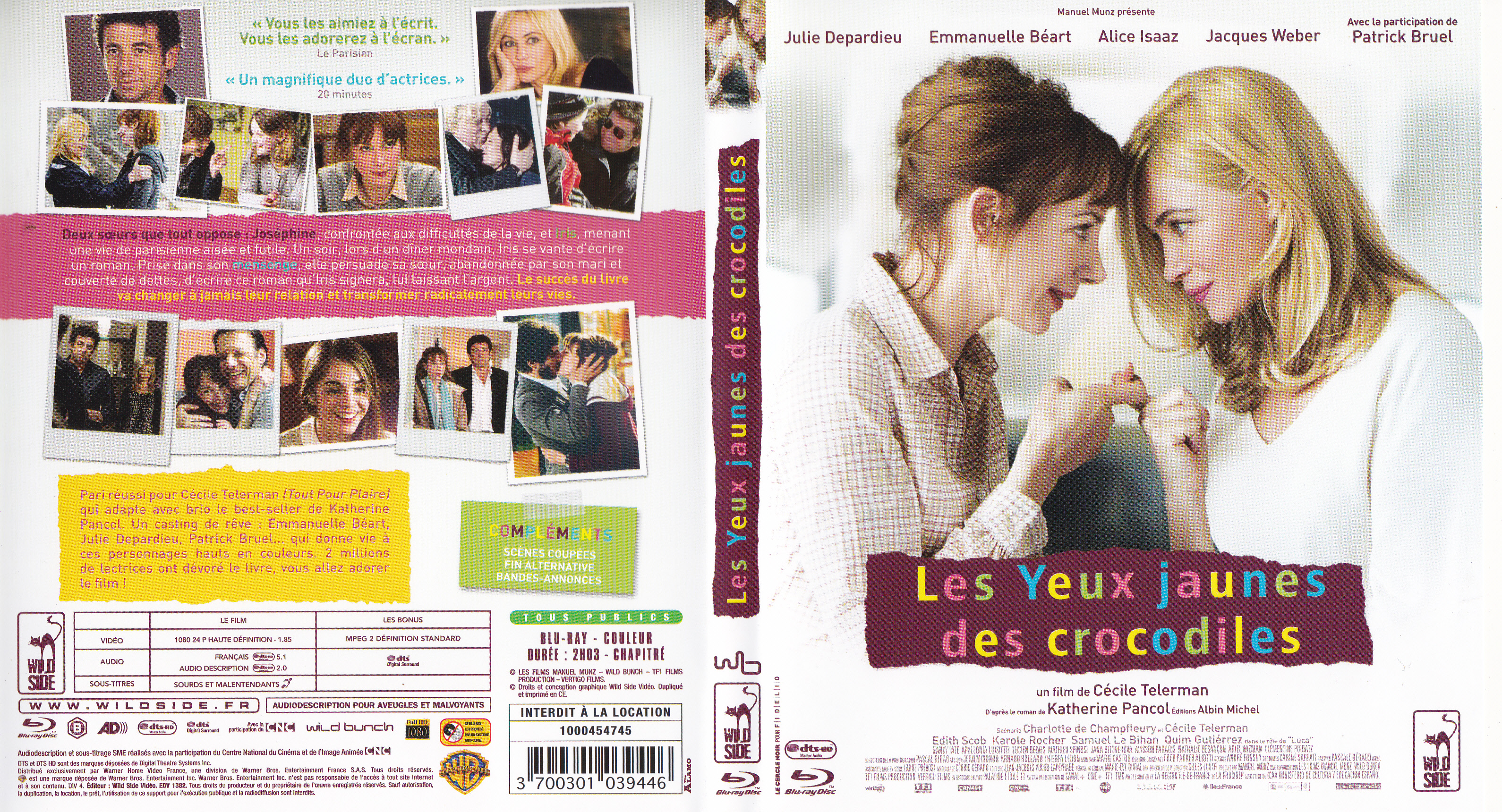 Jaquette DVD Les yeux jaunes des crocodiles (BLU-RAY)