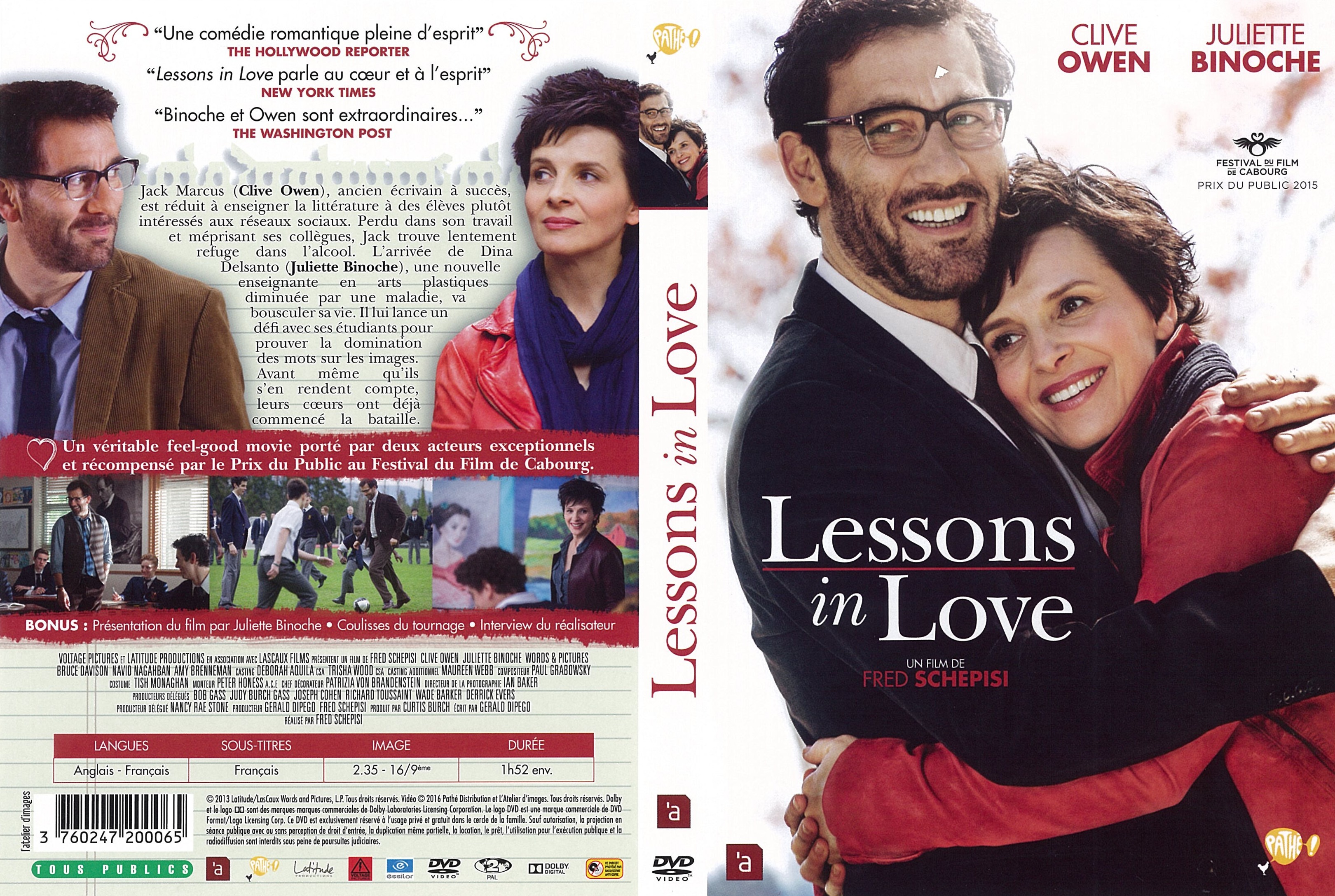 Jaquette DVD Lessons in love