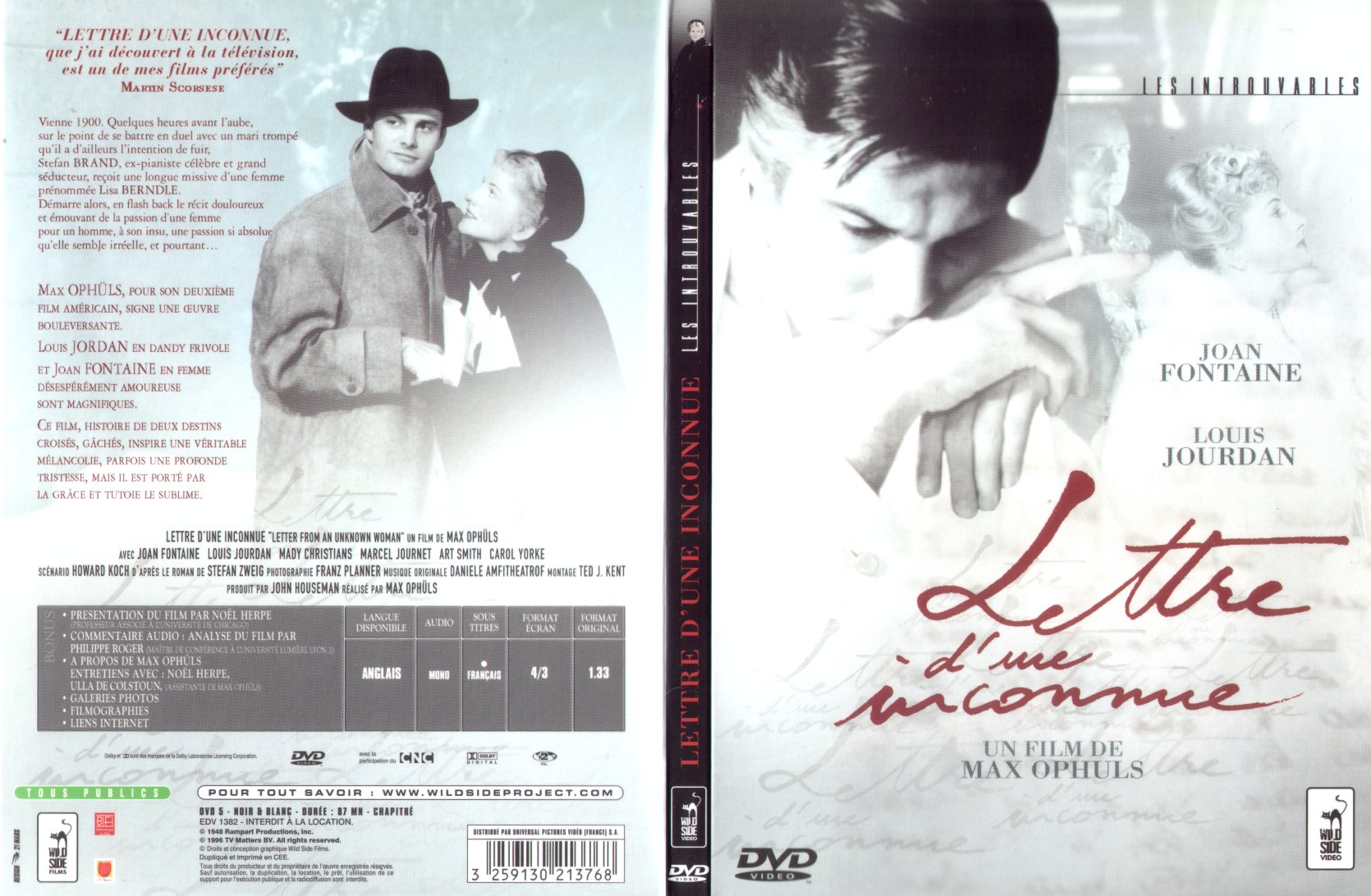 Jaquette DVD Lettre d