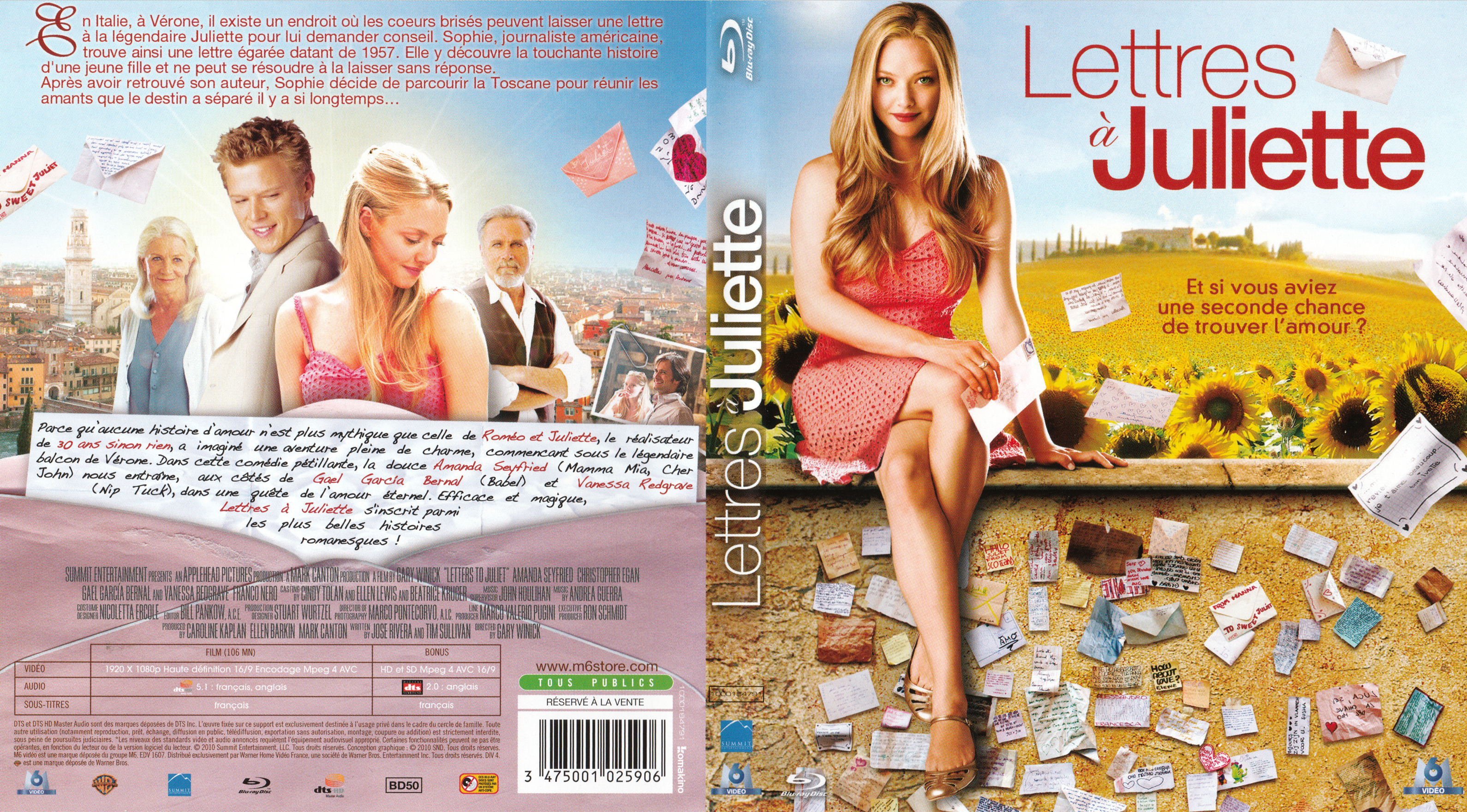 Jaquette DVD Lettres a Juliette (BLU-RAY)