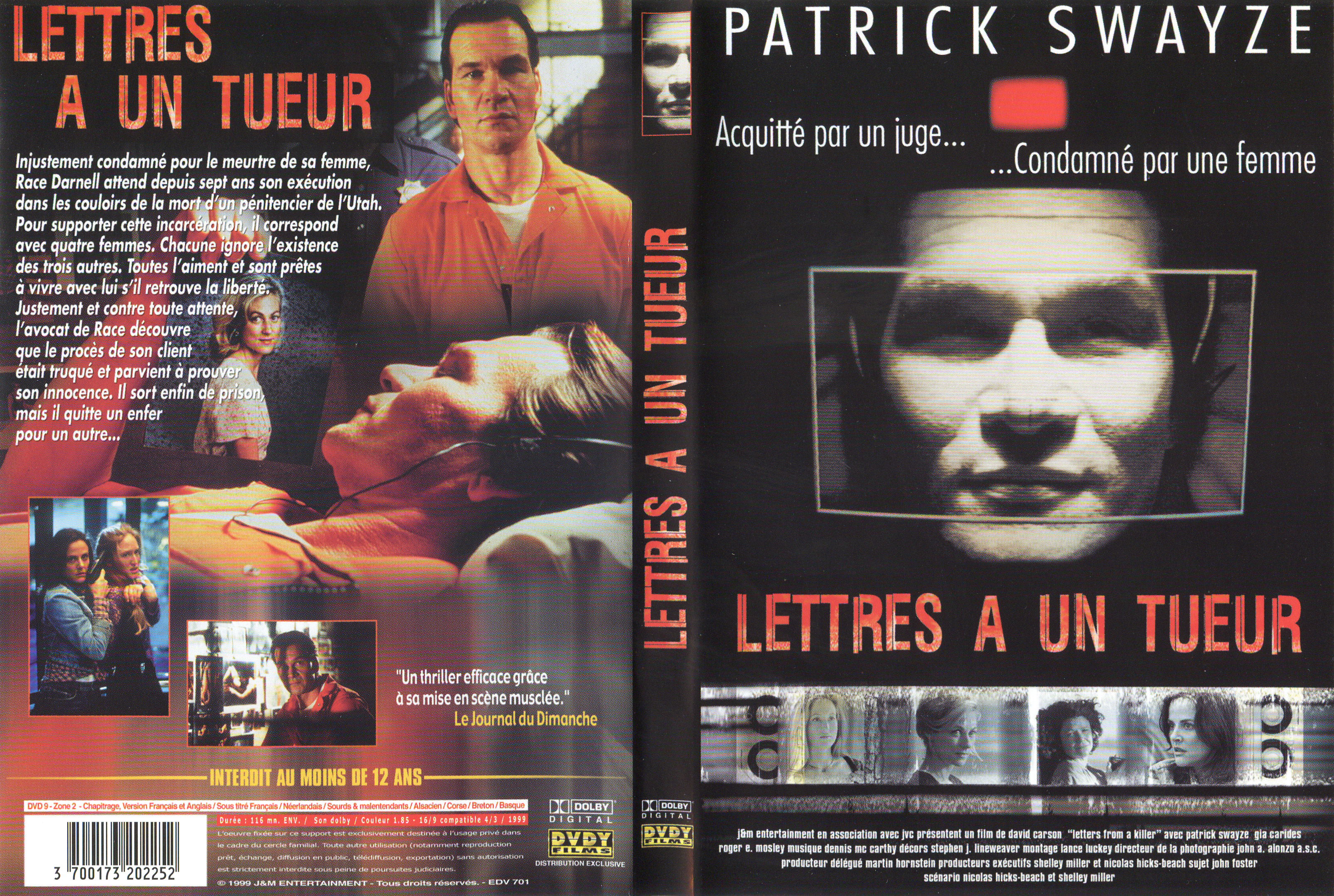 Jaquette DVD Lettres a un tueur v3