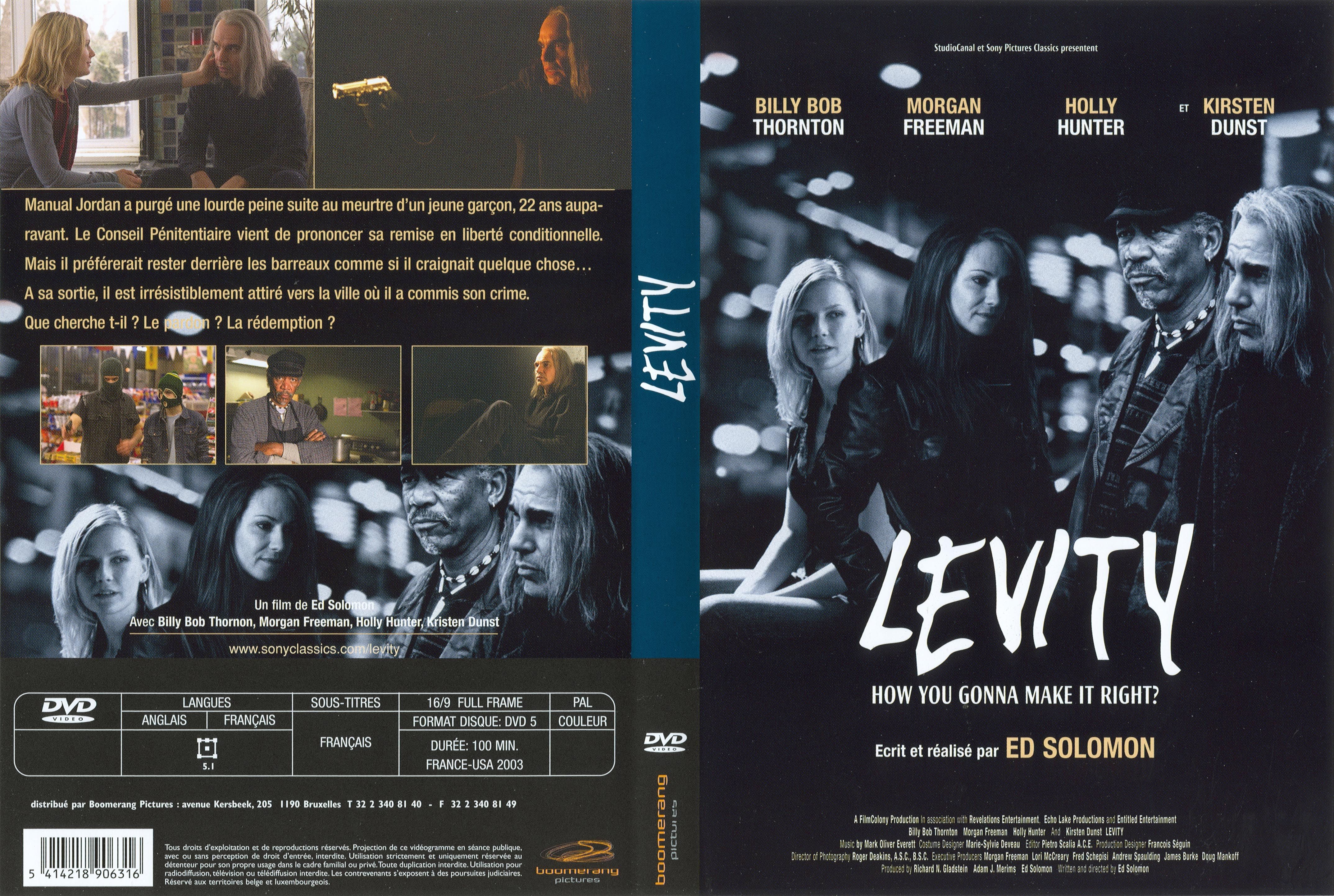 Jaquette DVD Levity