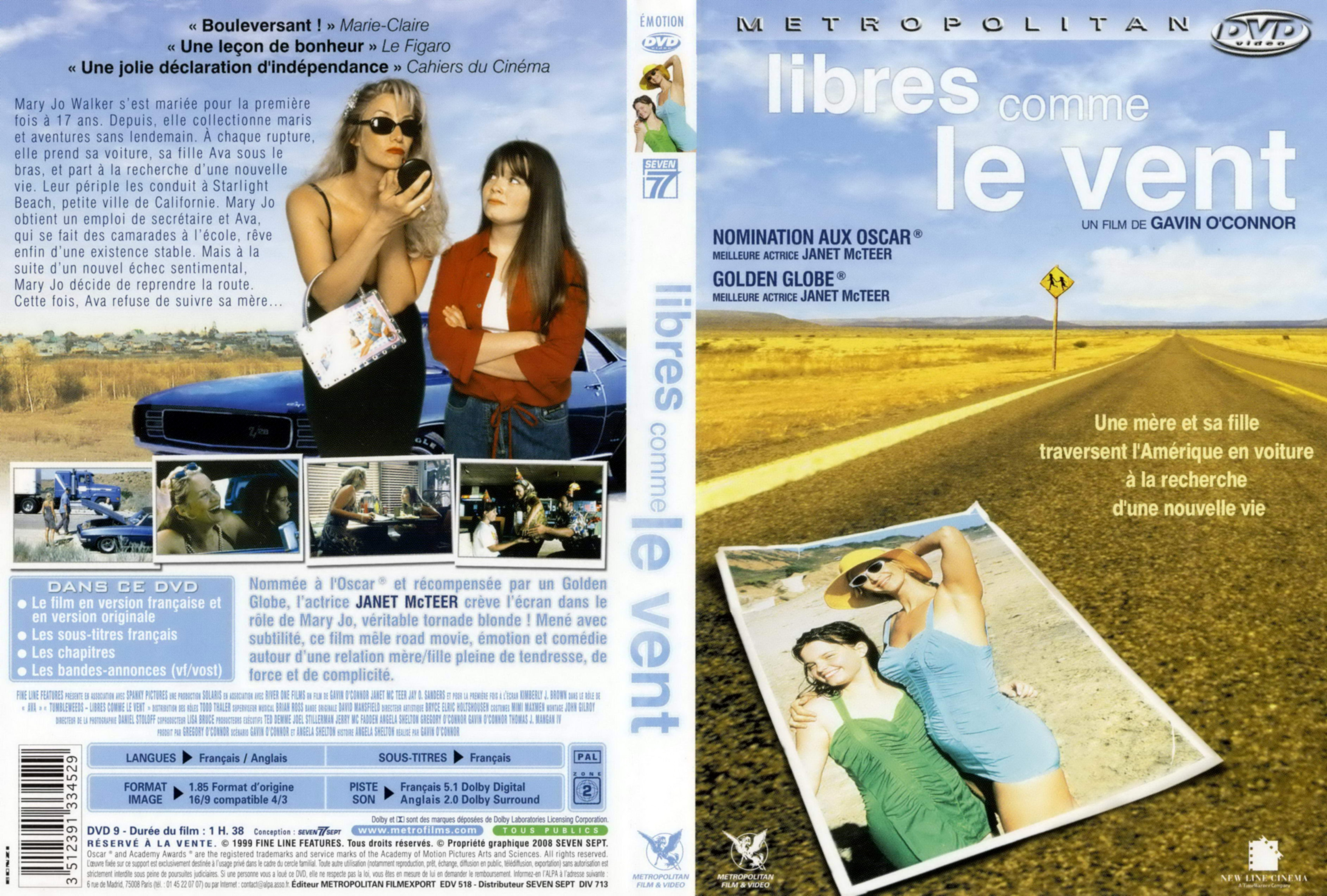 Jaquette DVD Libres comme le vent