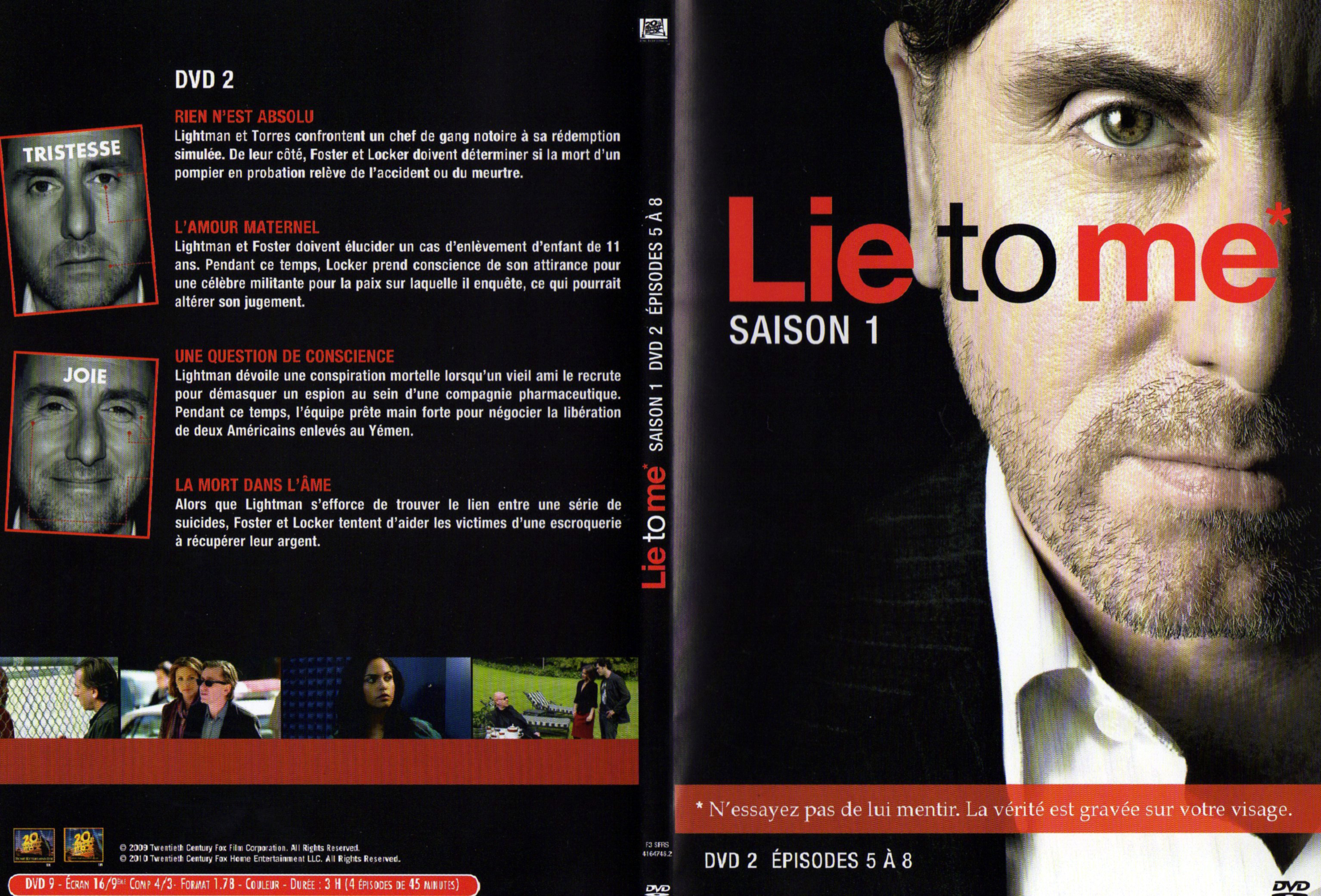 Jaquette DVD Lie to me Saison 1 DVD 2