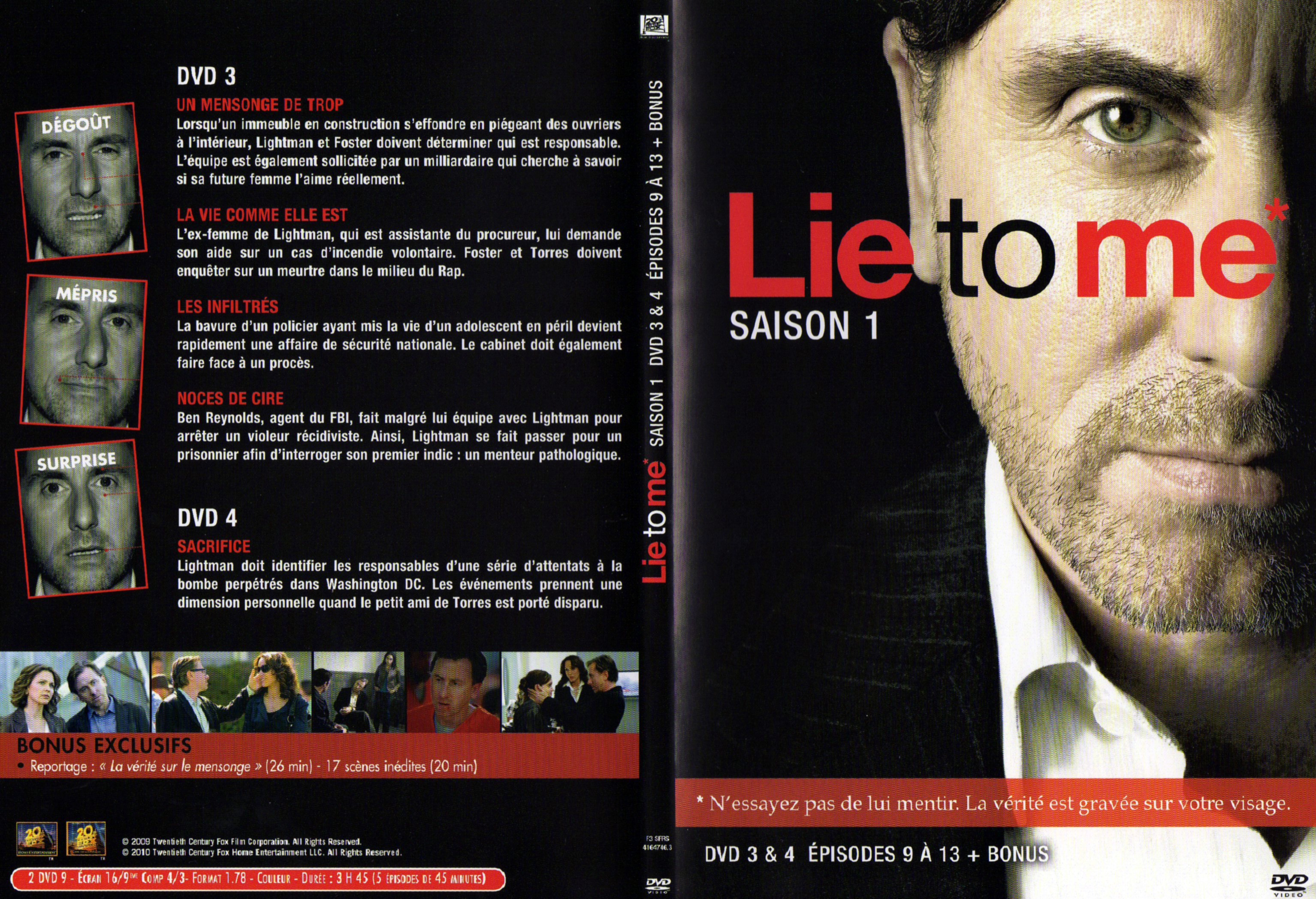 Jaquette DVD Lie to me Saison 1 DVD 3