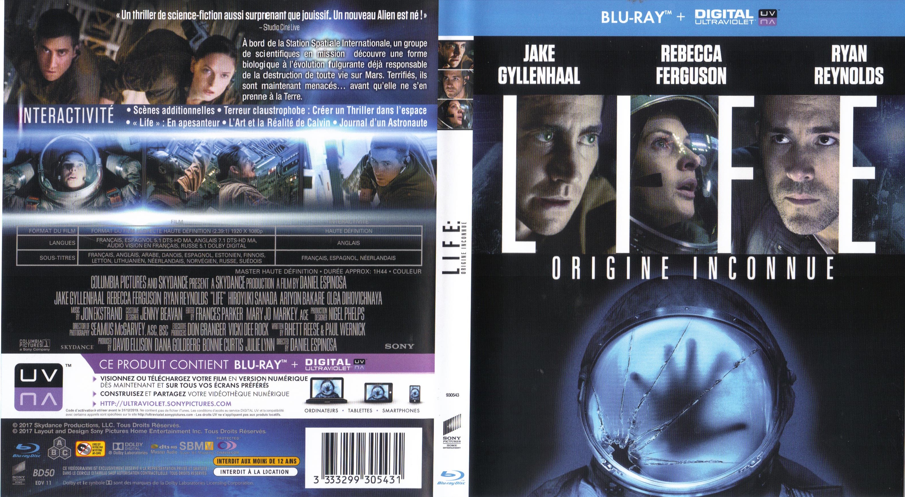 Jaquette DVD Life Origine Inconnue (BLU-RAY)