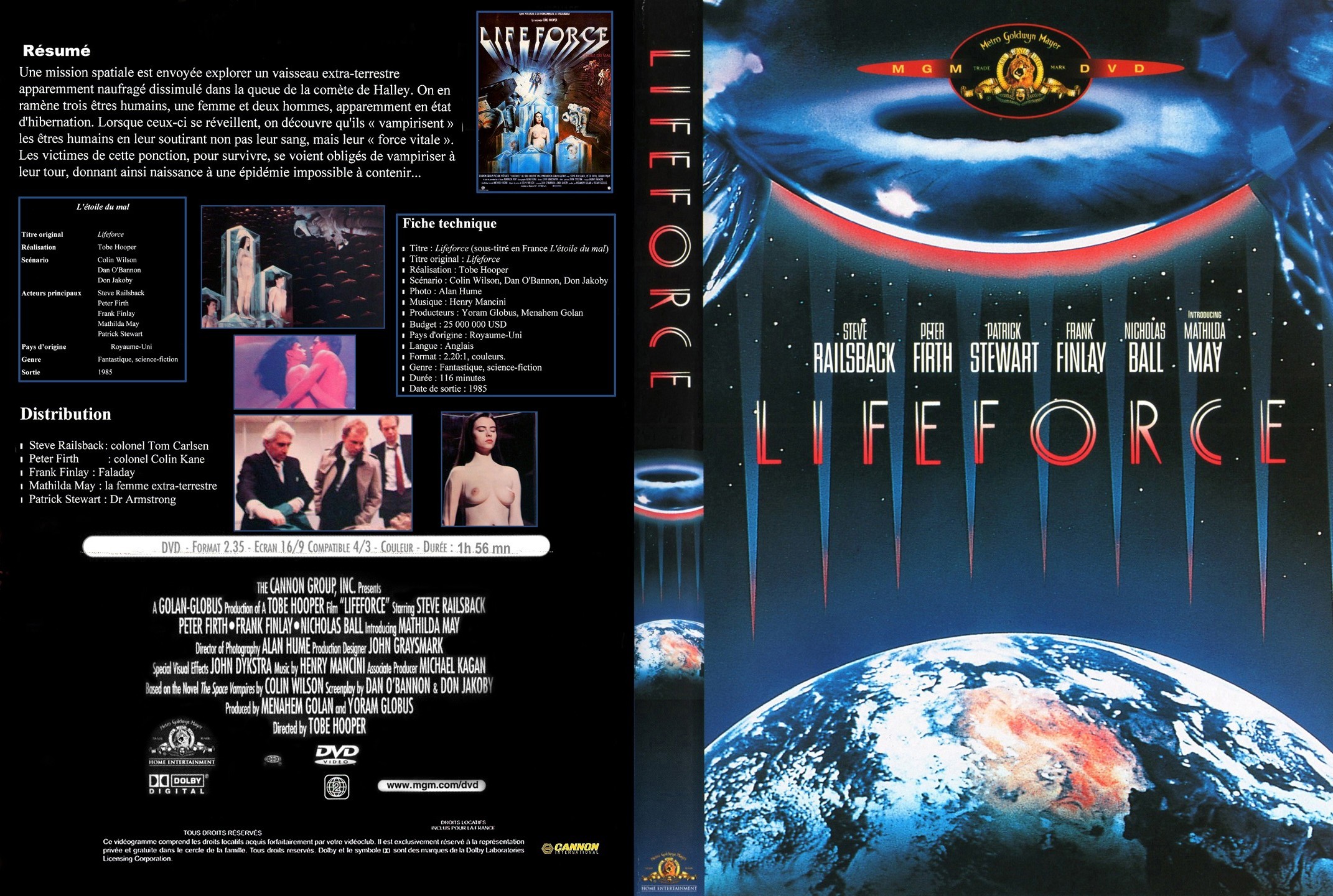 Jaquette DVD Lifeforce L
