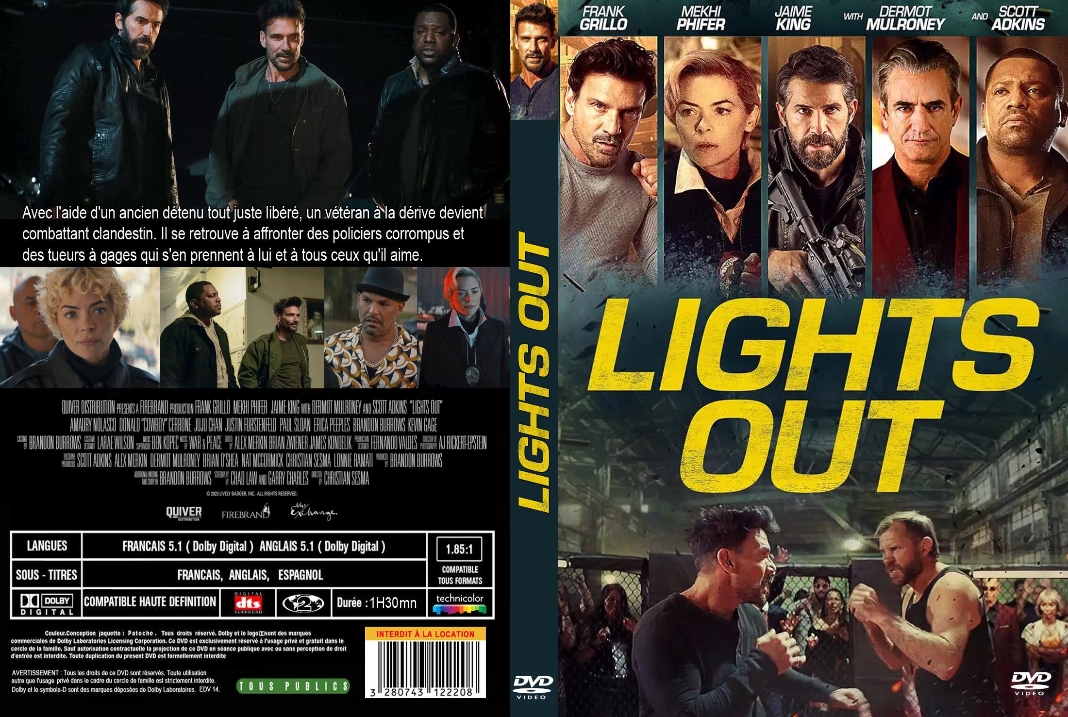 Jaquette DVD Lights out custom