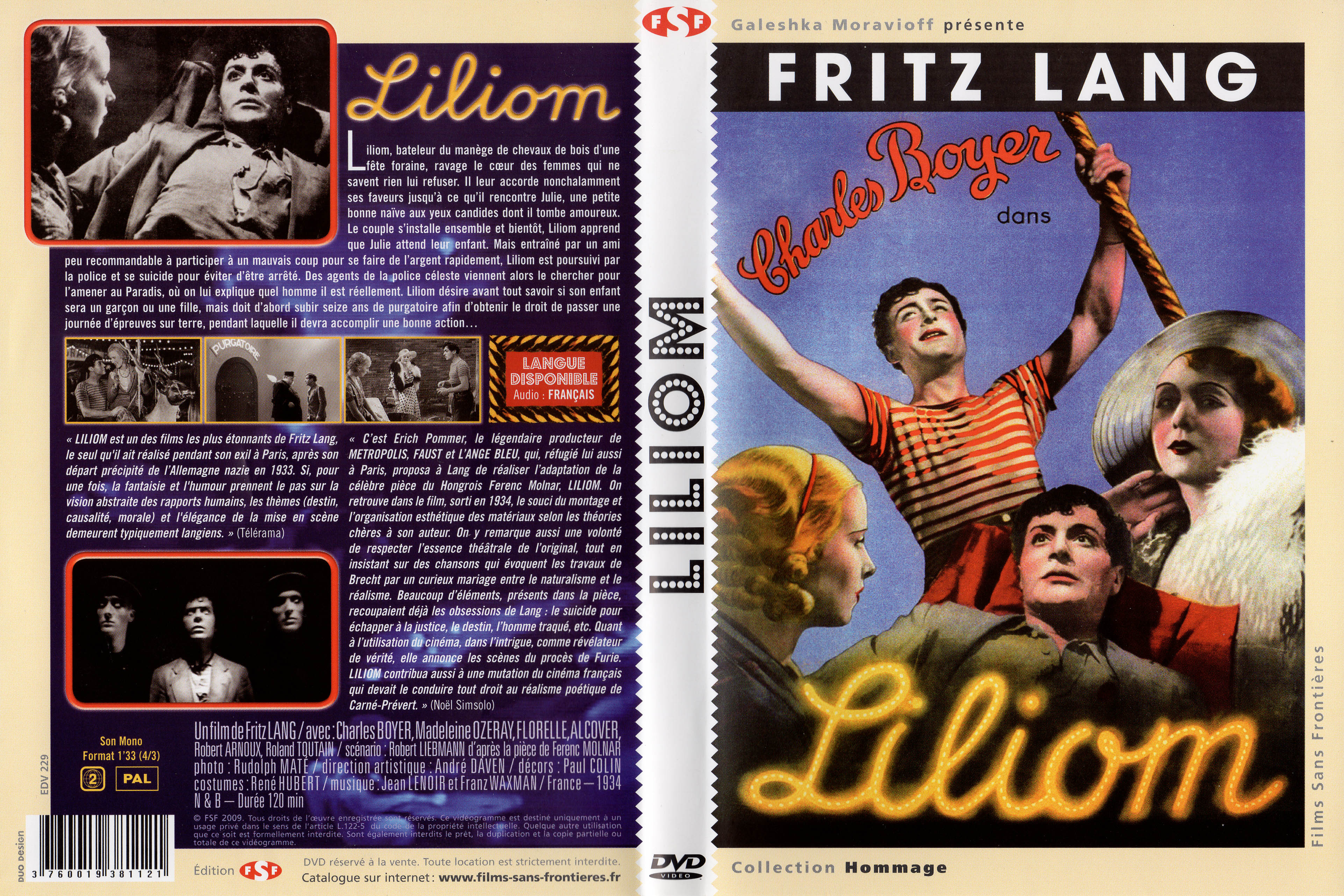 Jaquette DVD Liliom (1934)