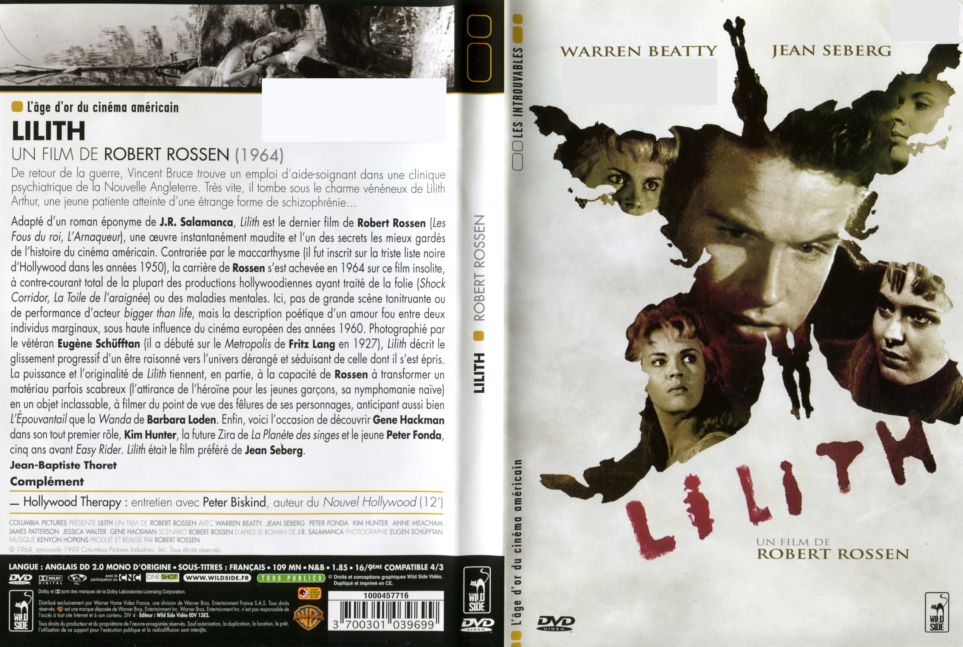 Jaquette DVD Lilith (1964)