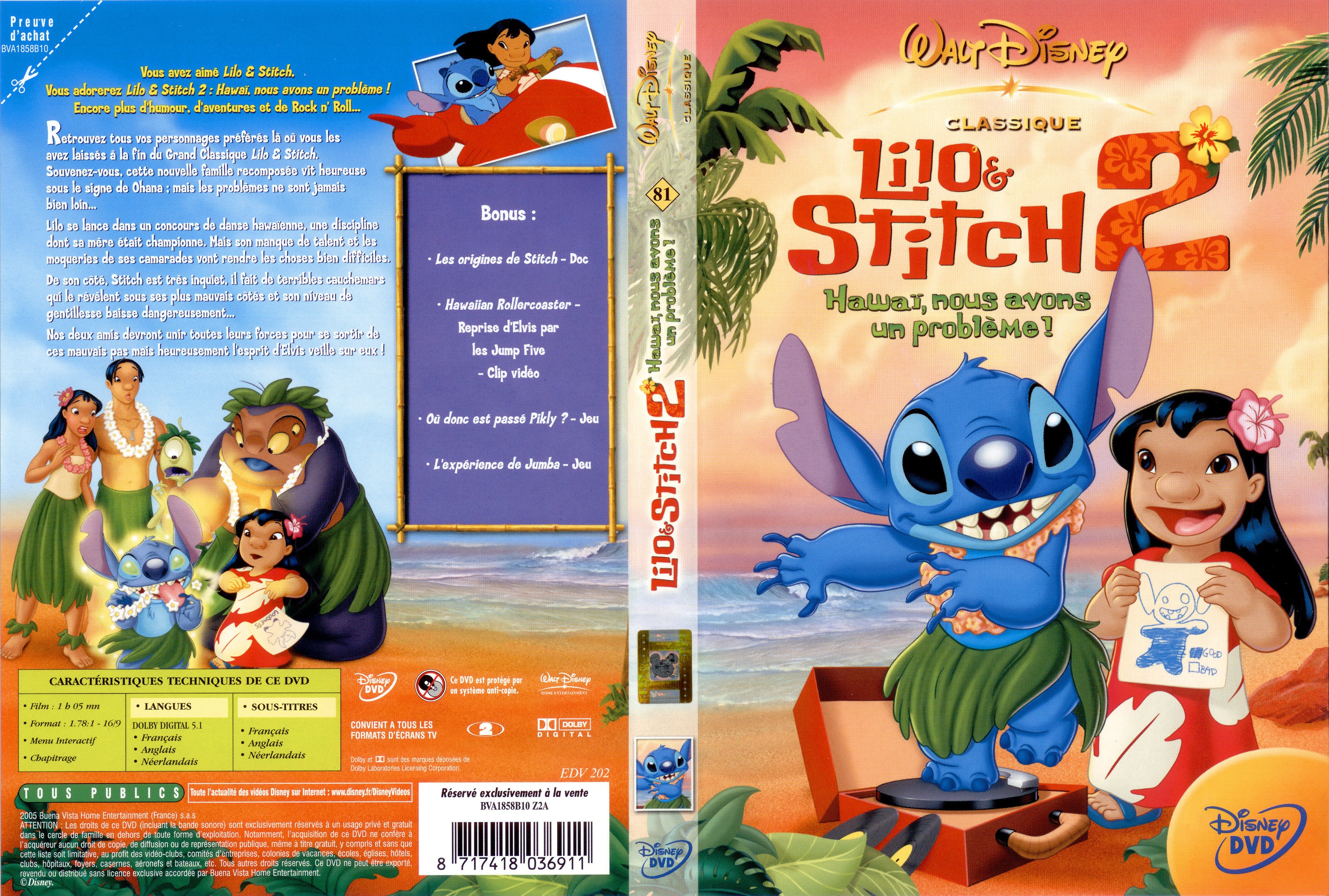 Jaquette DVD Lilo et Stitch 2