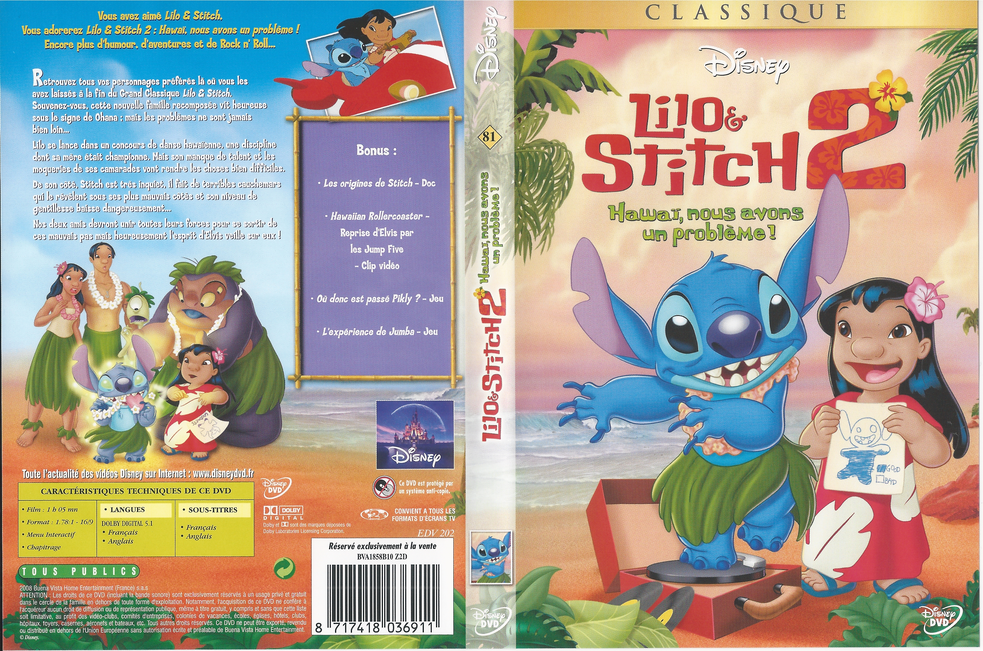 Jaquette DVD Lilo et Stitch 2 v3