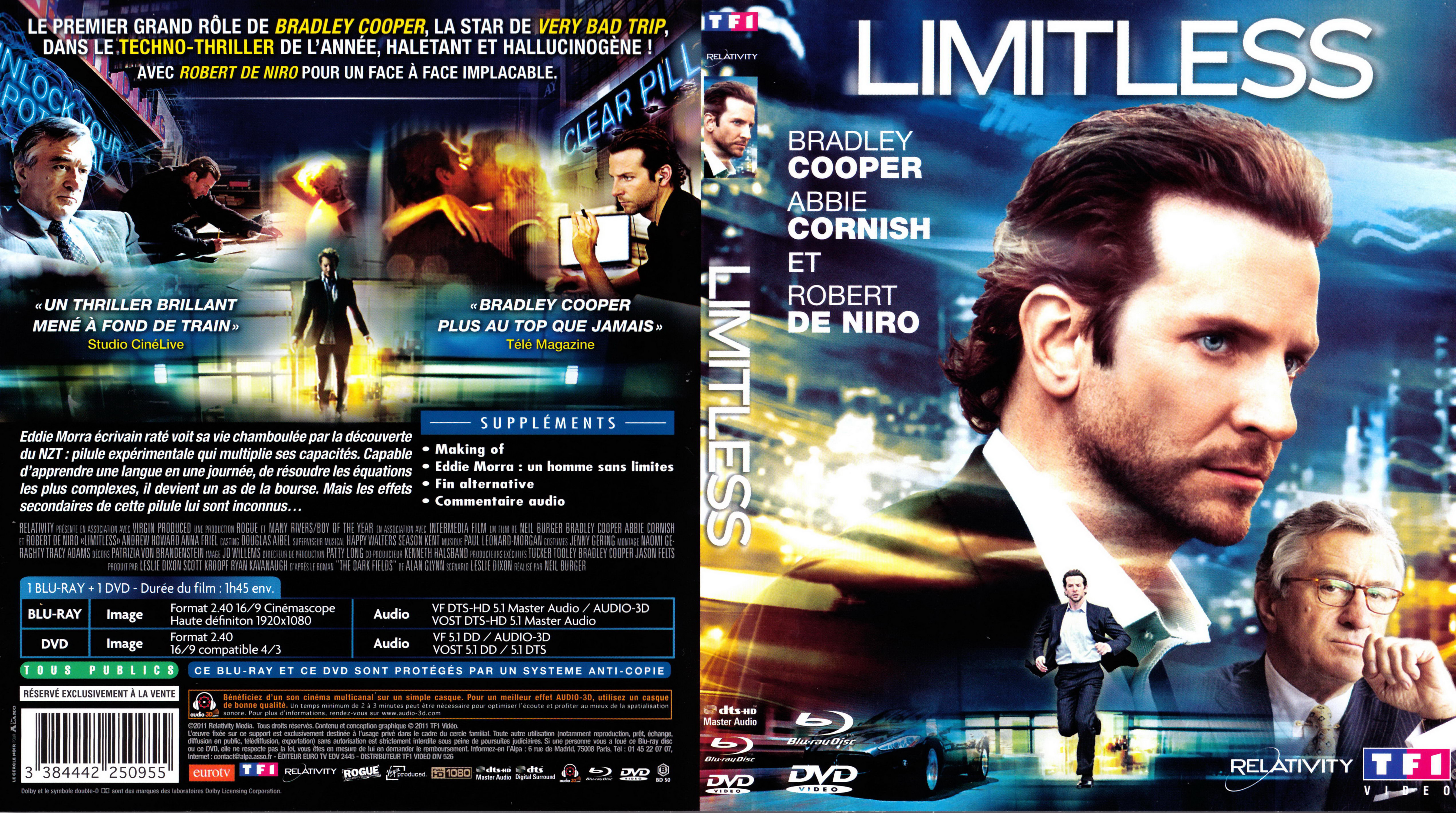 Jaquette DVD Limitless (BLU-RAY)