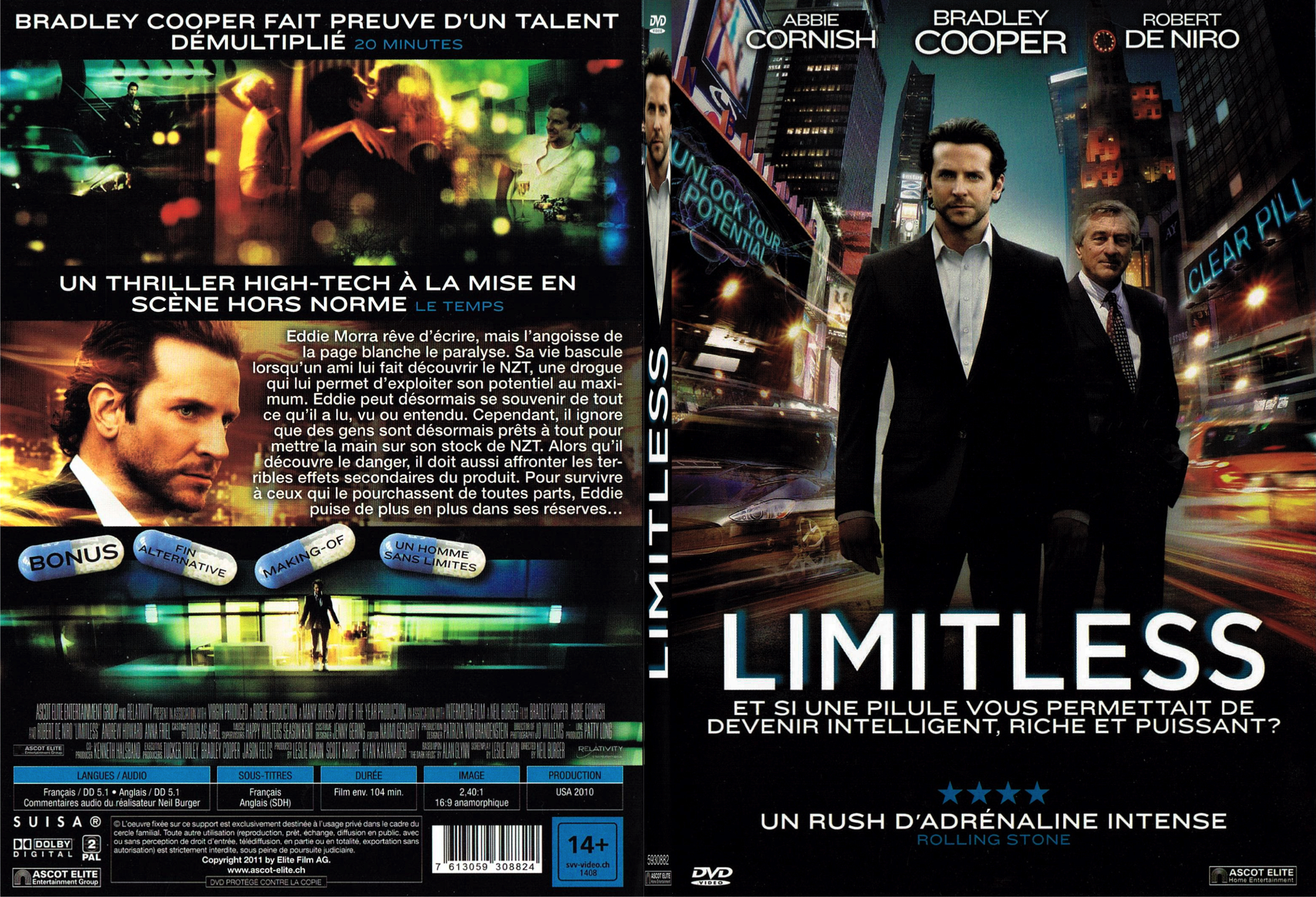 Jaquette DVD Limitless - SLIM