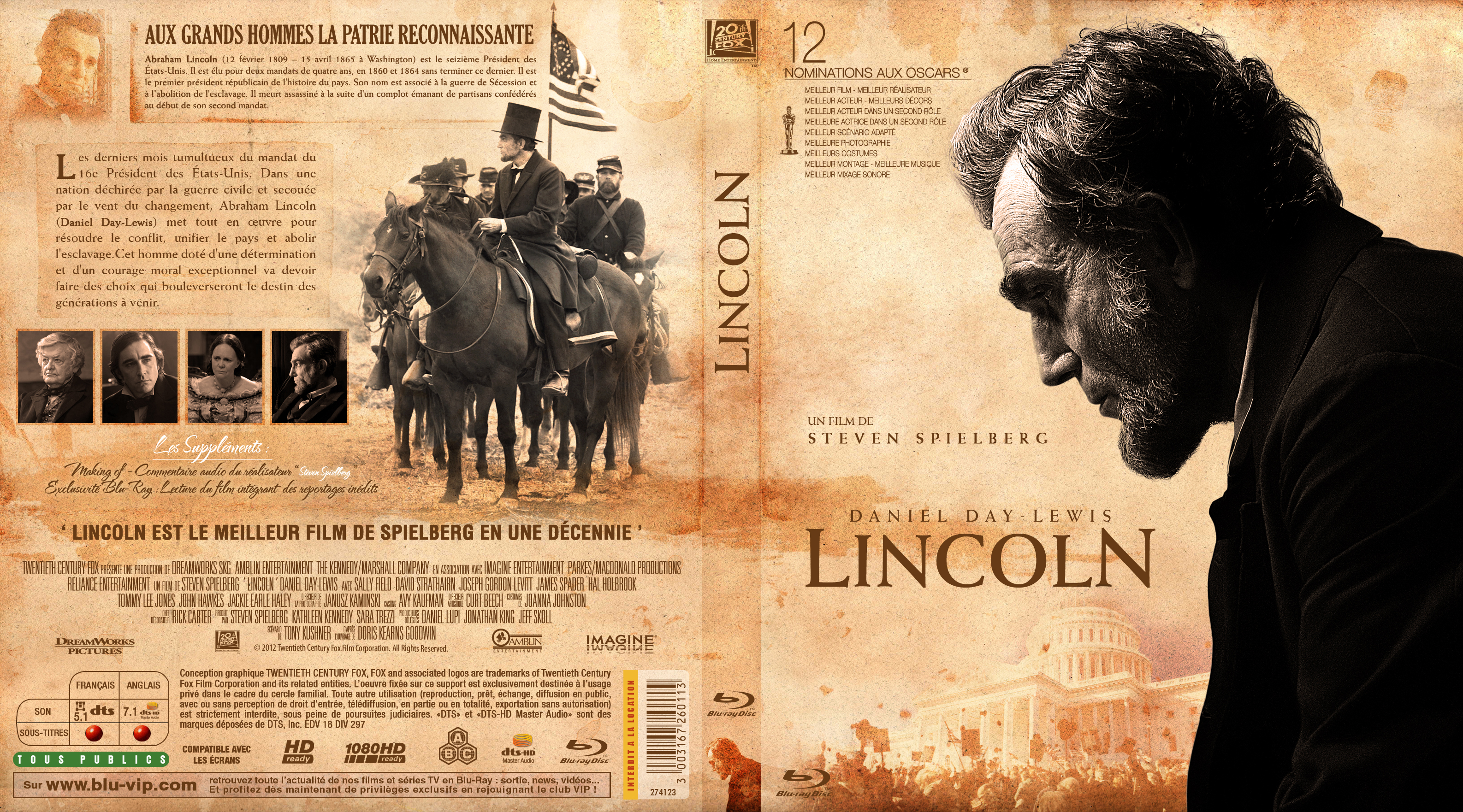 Jaquette DVD Lincoln custom (BLU-RAY)