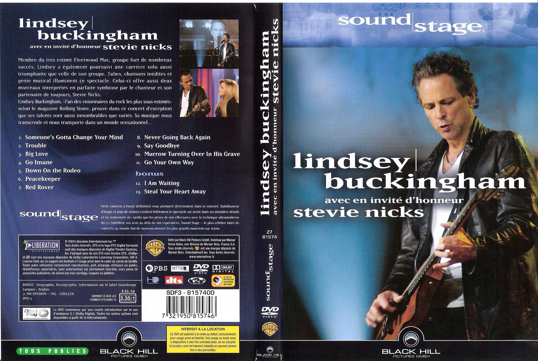 Jaquette DVD Lindsey Buckingham