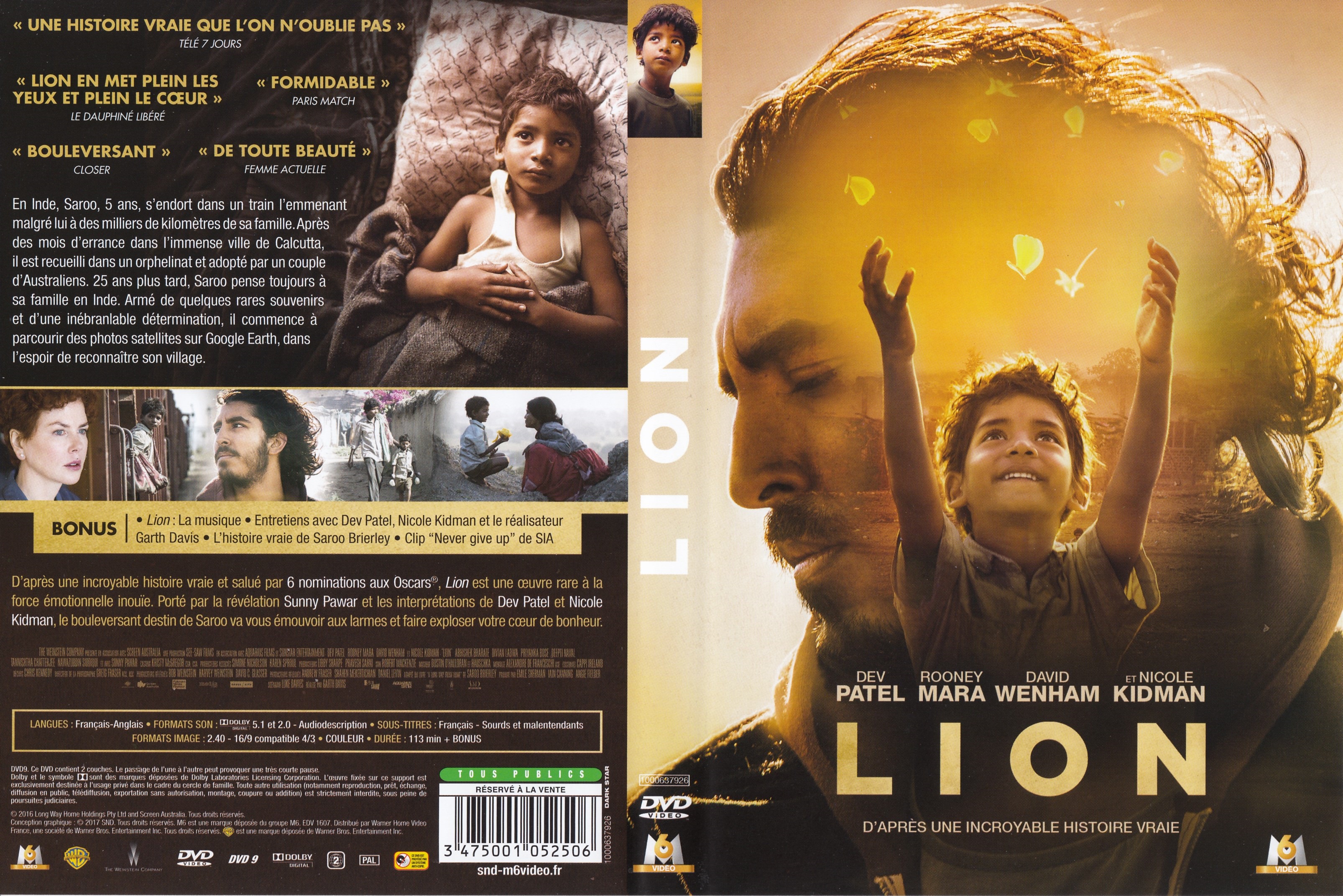 Jaquette DVD Lion