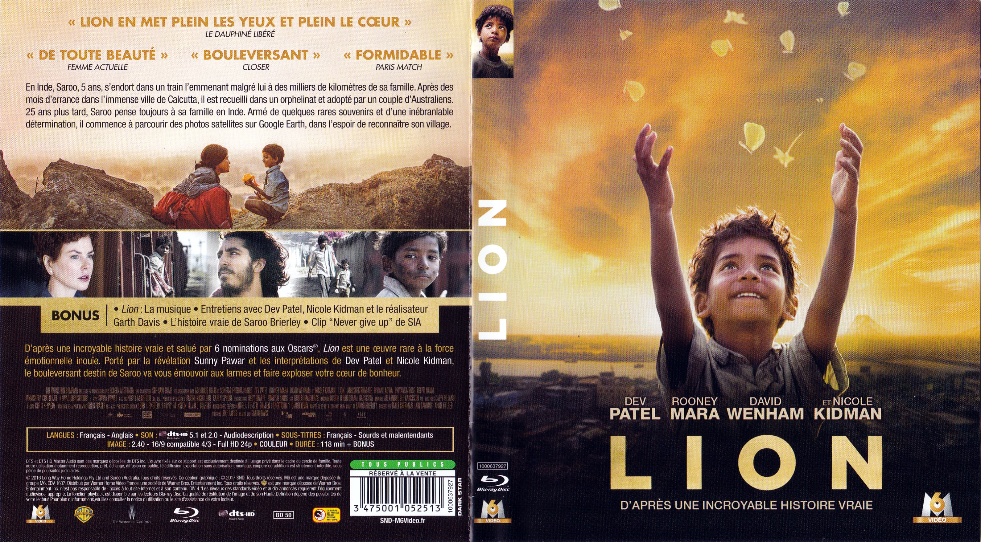 Jaquette DVD Lion (BLU-RAY)