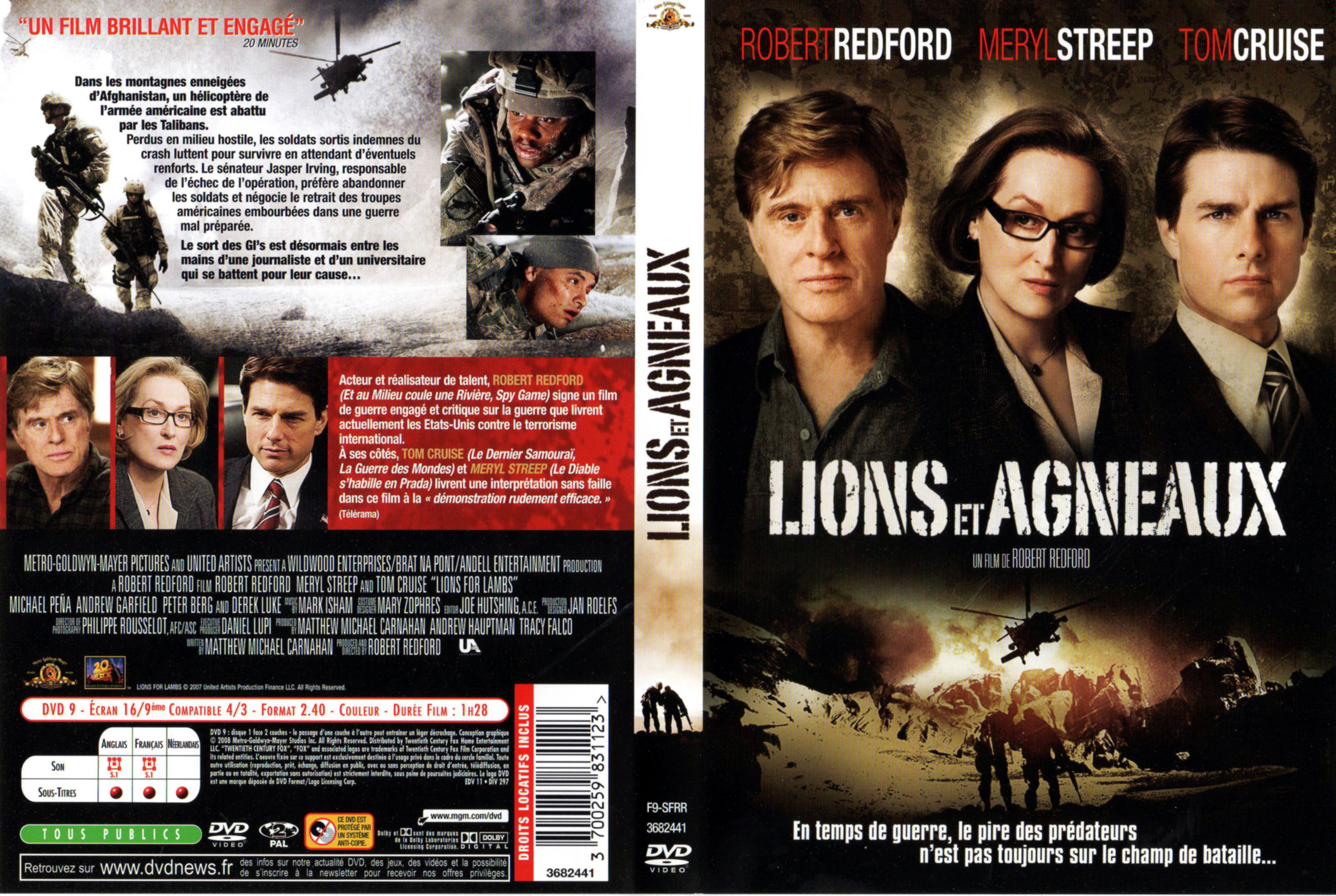 Jaquette DVD Lions et agneaux