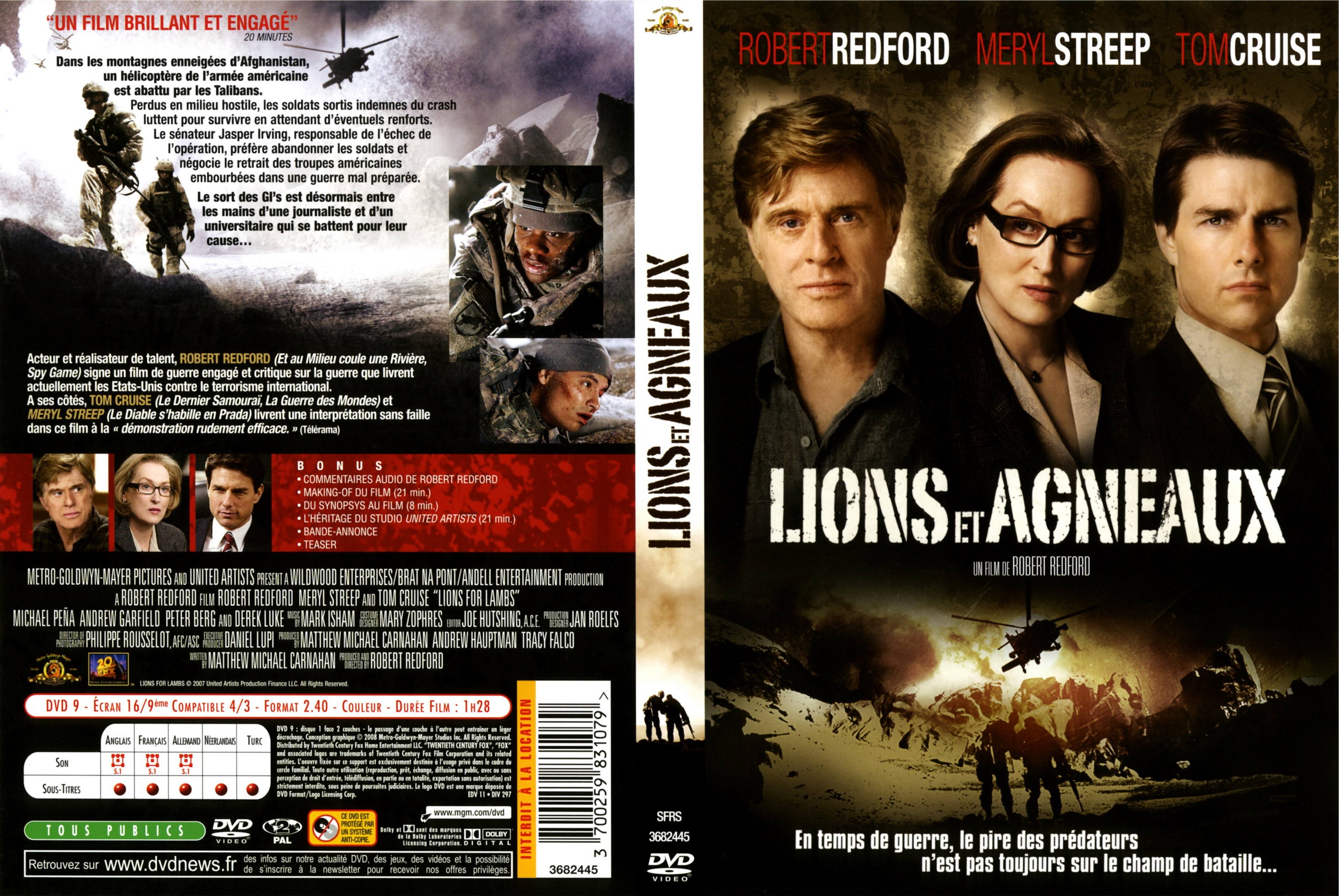 Jaquette DVD Lions et agneaux v2