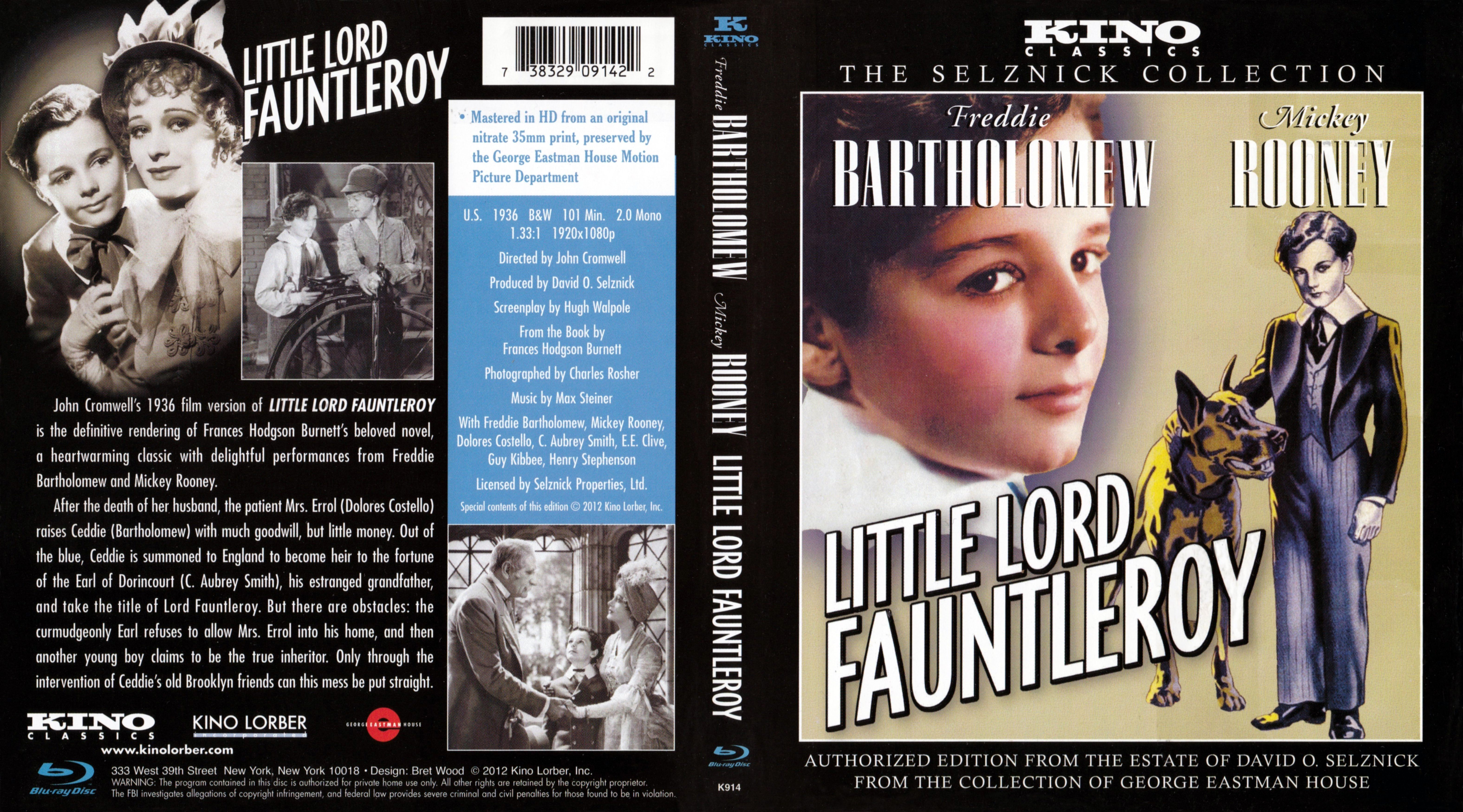 Jaquette DVD Little Lord Fauntleroy - Le Petit Lord Fauntleroy Zone 1 (BLU-RAY)