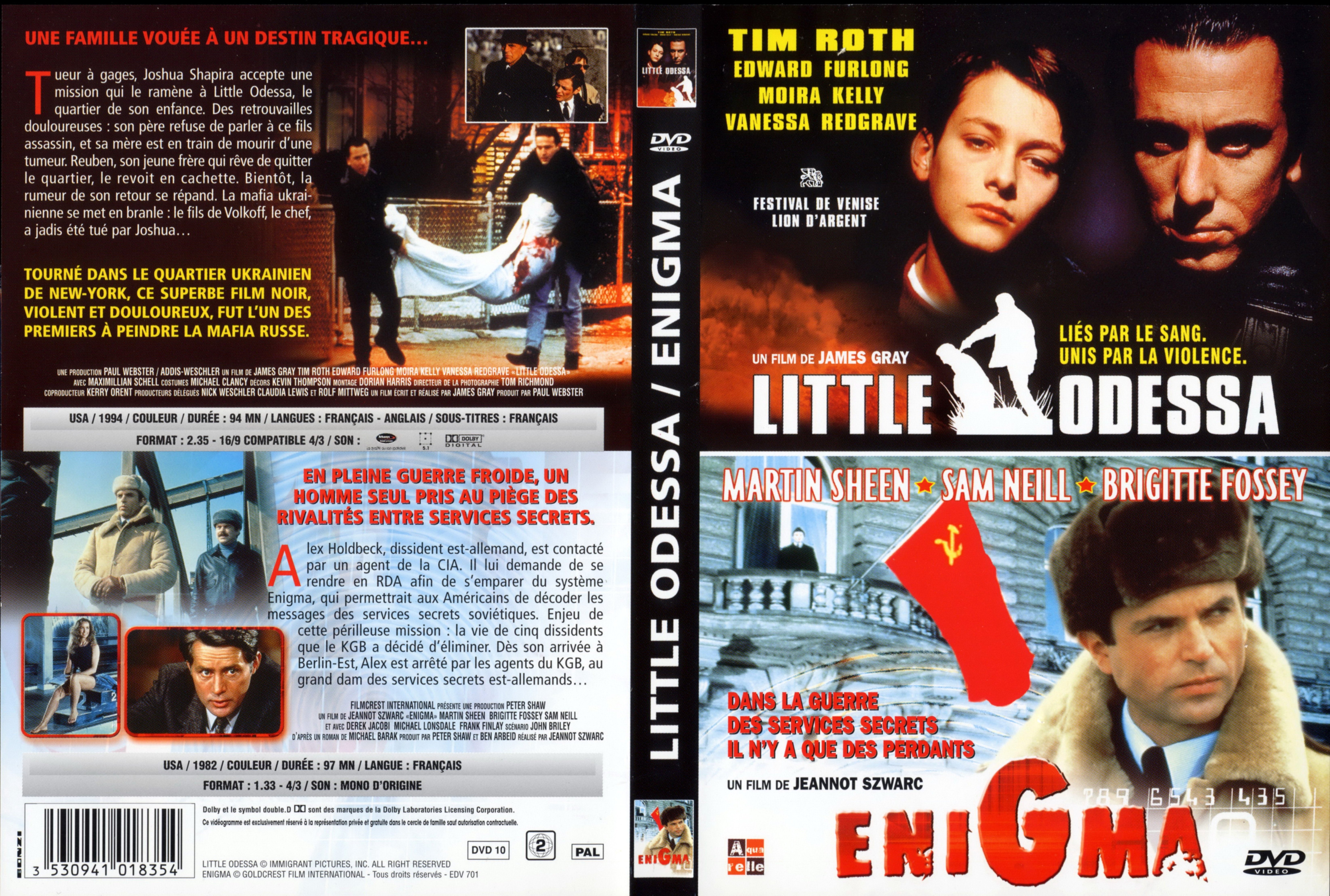 Jaquette DVD Little Odessa + Enigma