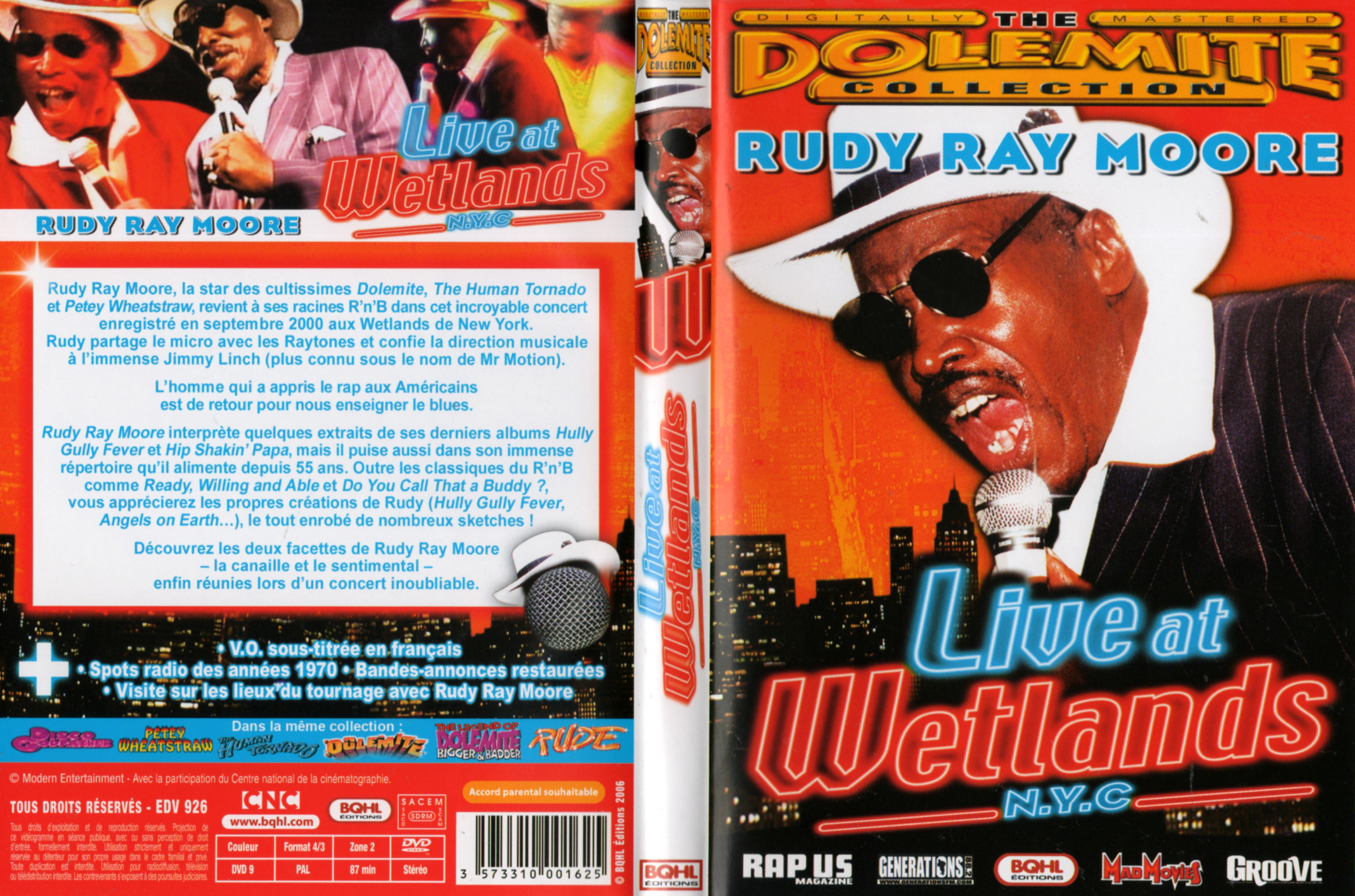 Jaquette DVD Live at Wetlands NYC