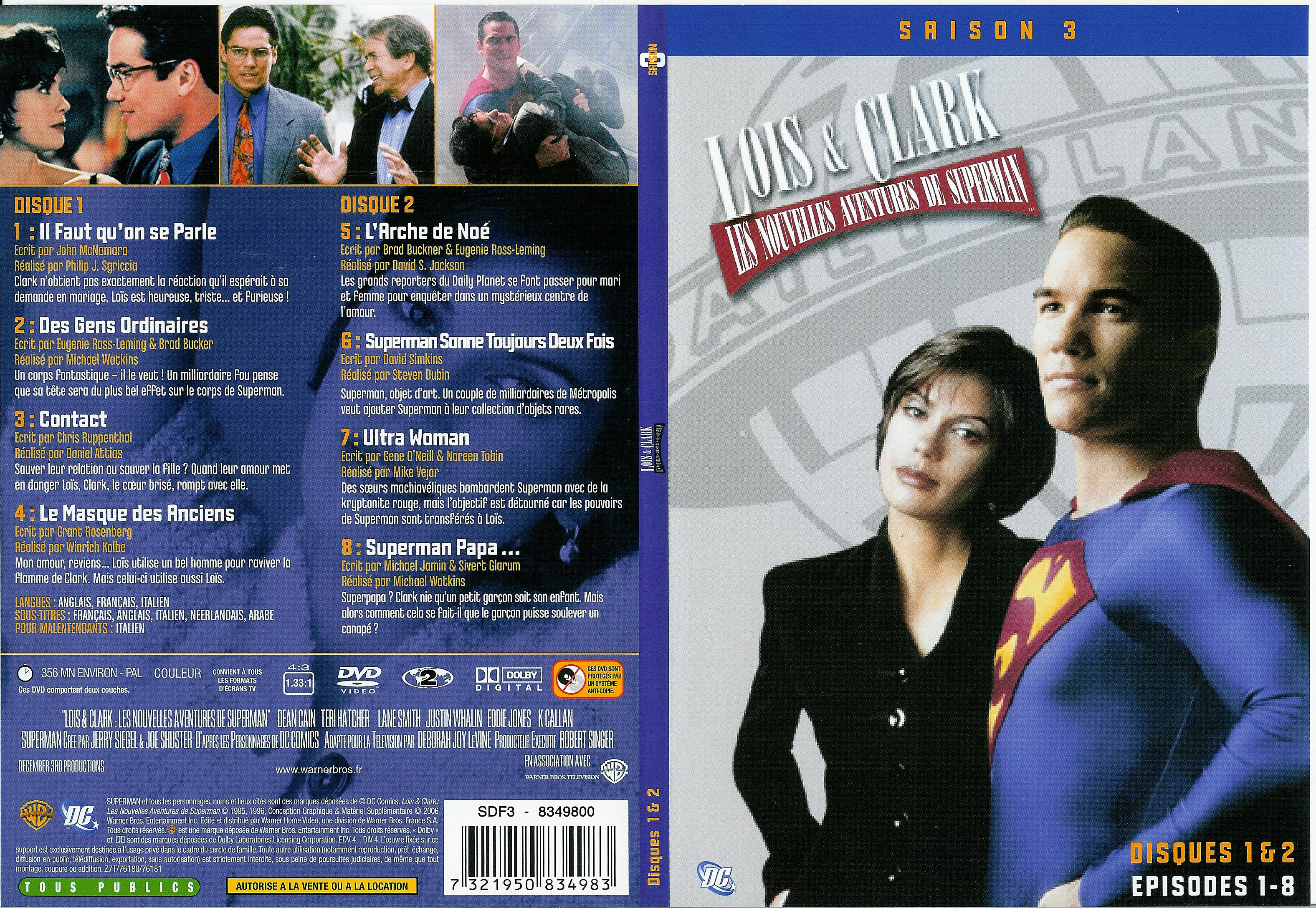 Jaquette DVD Lois et Clark Saison 3 vol 1