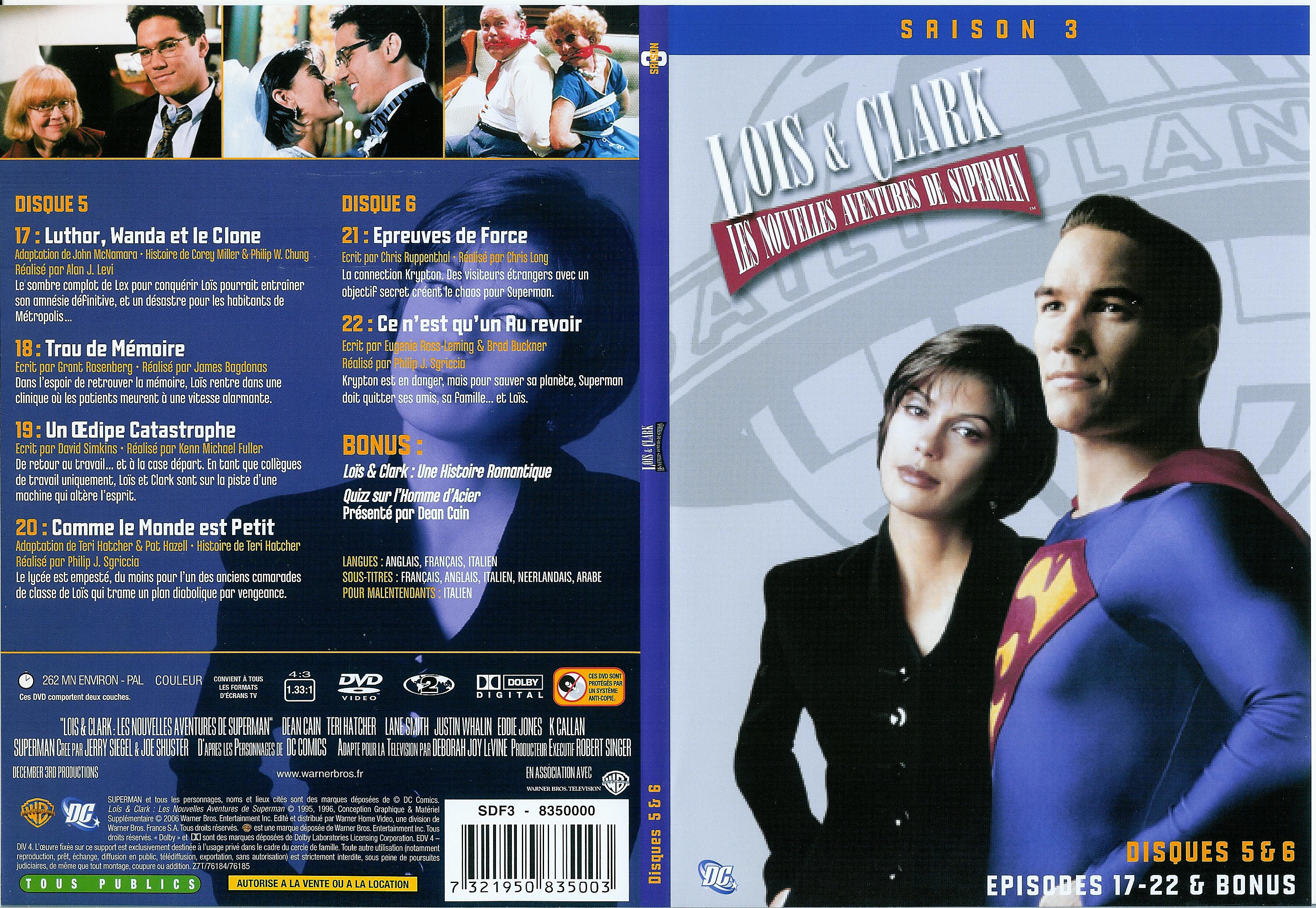 Jaquette DVD Lois et Clark Saison 3 vol 3