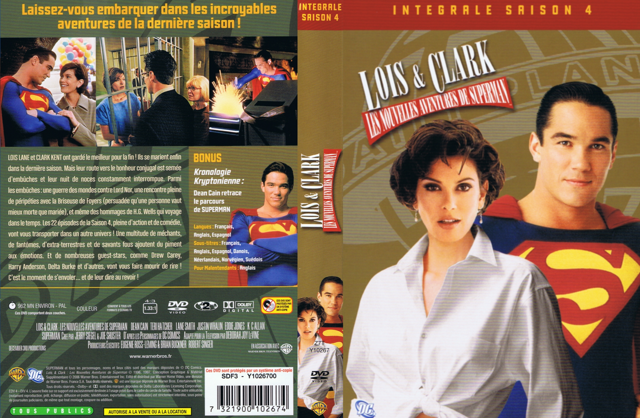 Jaquette DVD Lois et Clark Saison 4 COFFRET