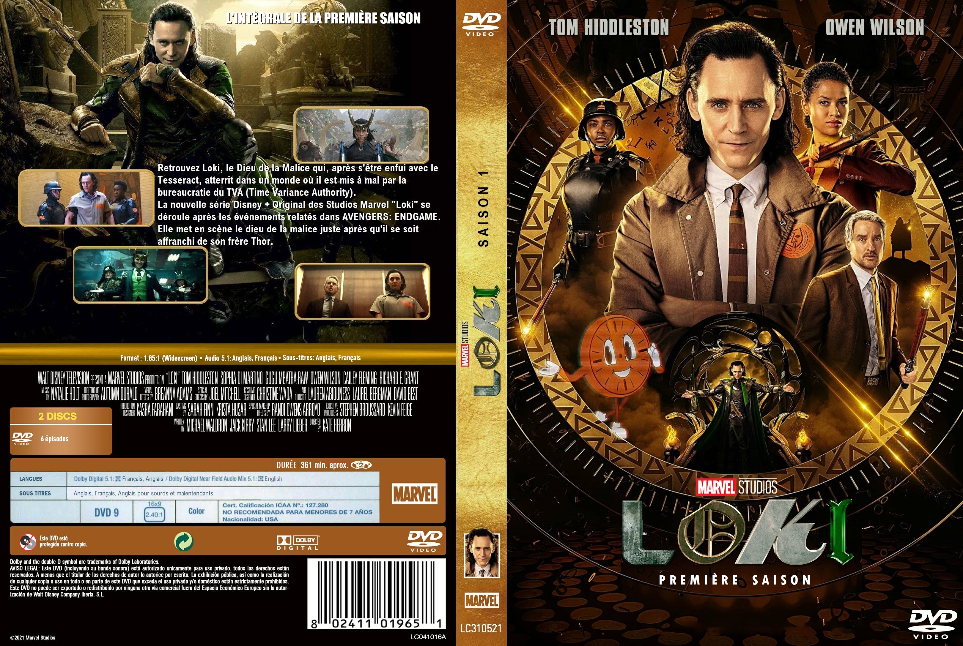 Jaquette DVD de Loki Saison 1 custom - Cinéma Passion