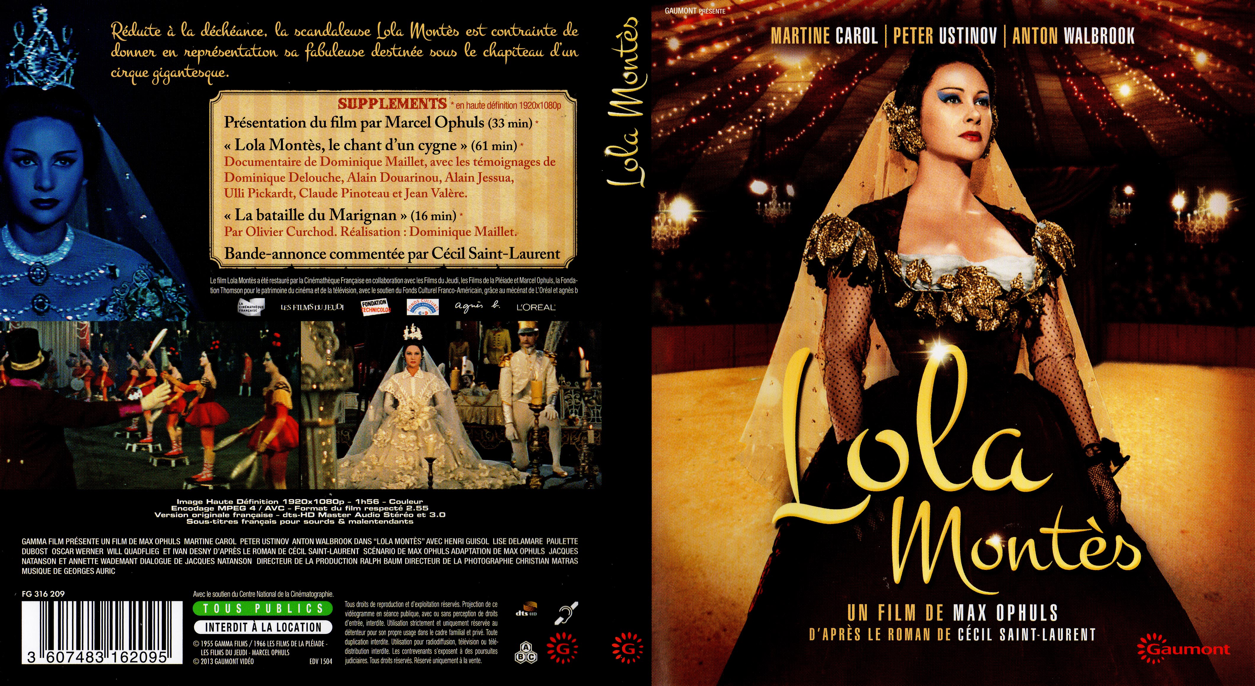 Jaquette DVD Lola Montes (BLU-RAY)
