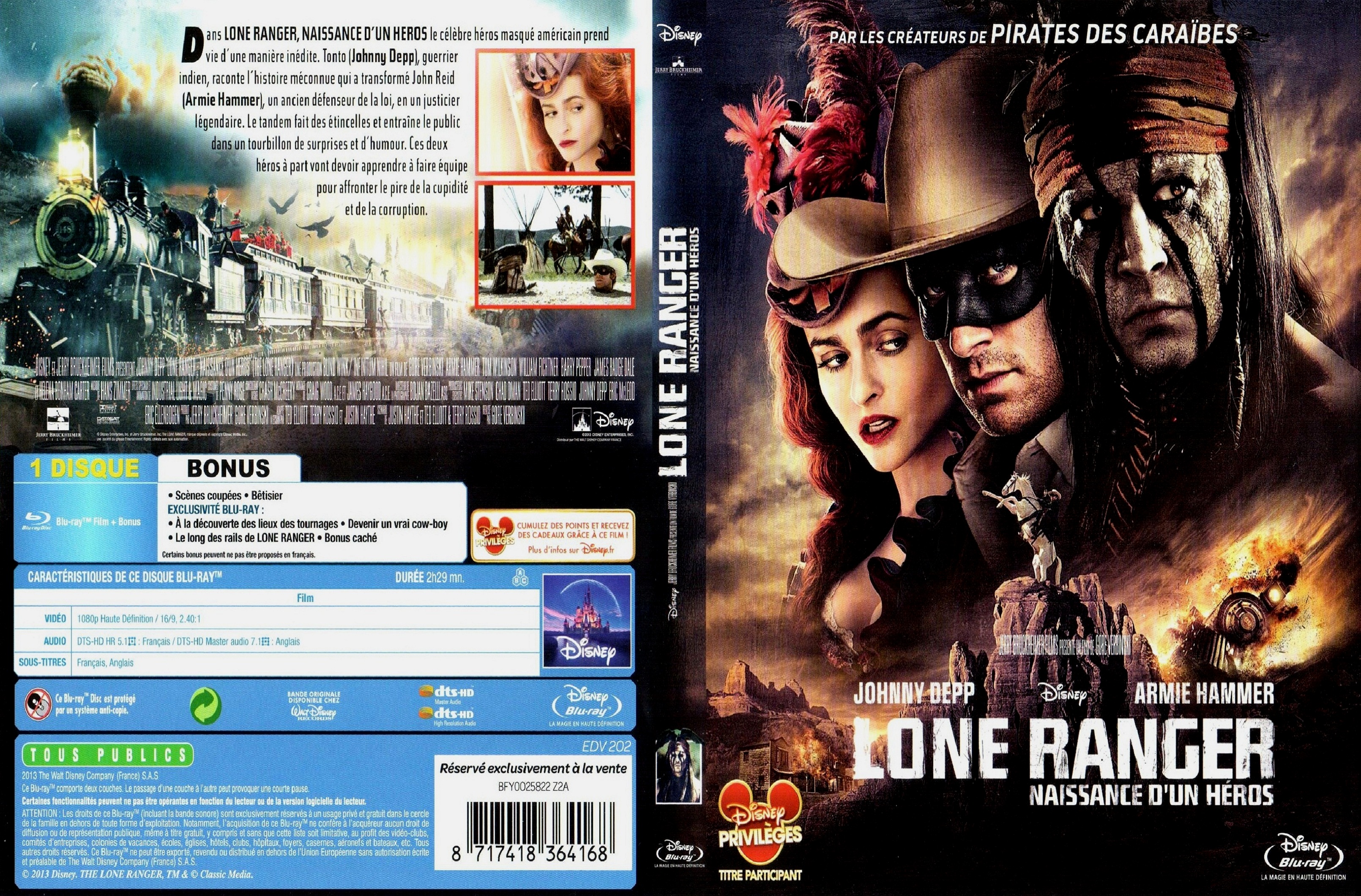 Jaquette DVD Lone Ranger, Naissance d